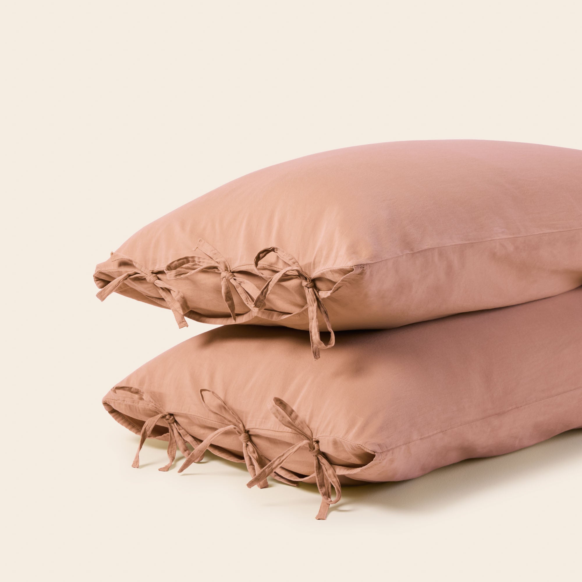 Lot de 2 taies d'oreiller SATHEENE terrarosa