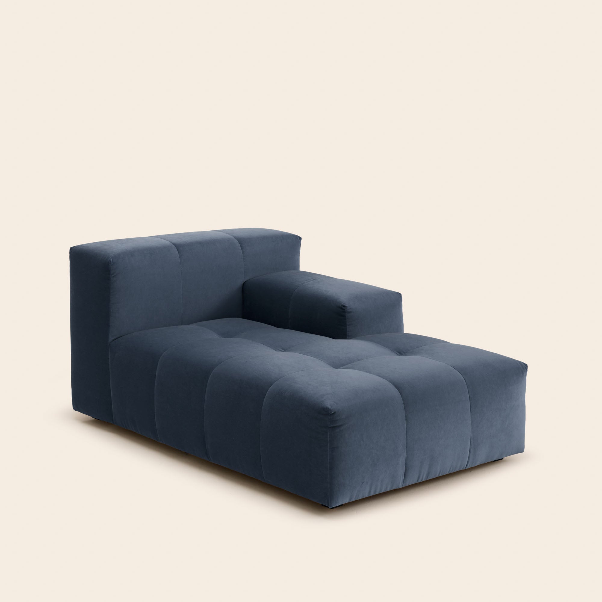 Méridienne modulable D UBERTO opal bleu de gris
