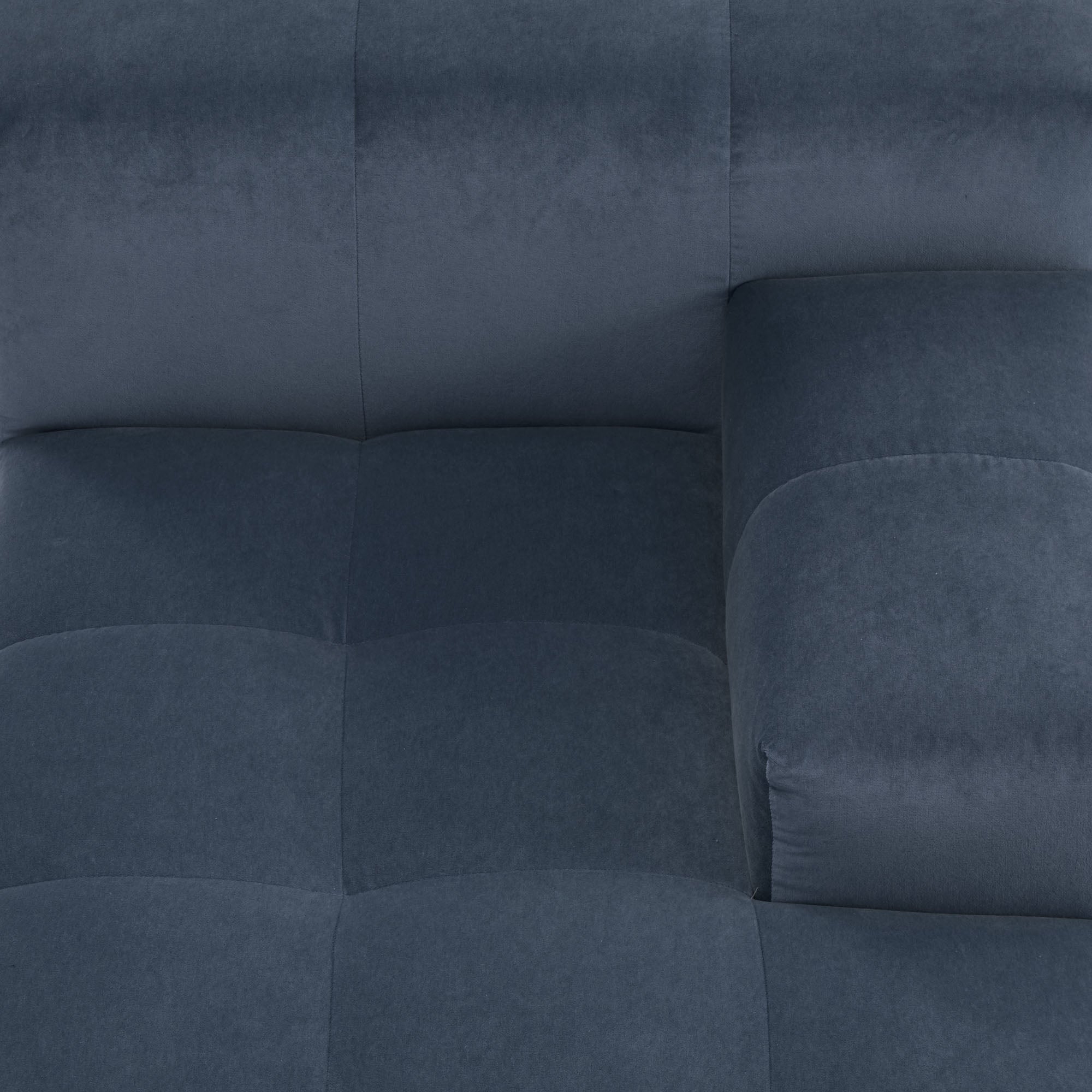 Méridienne modulable D UBERTO opal bleu de gris