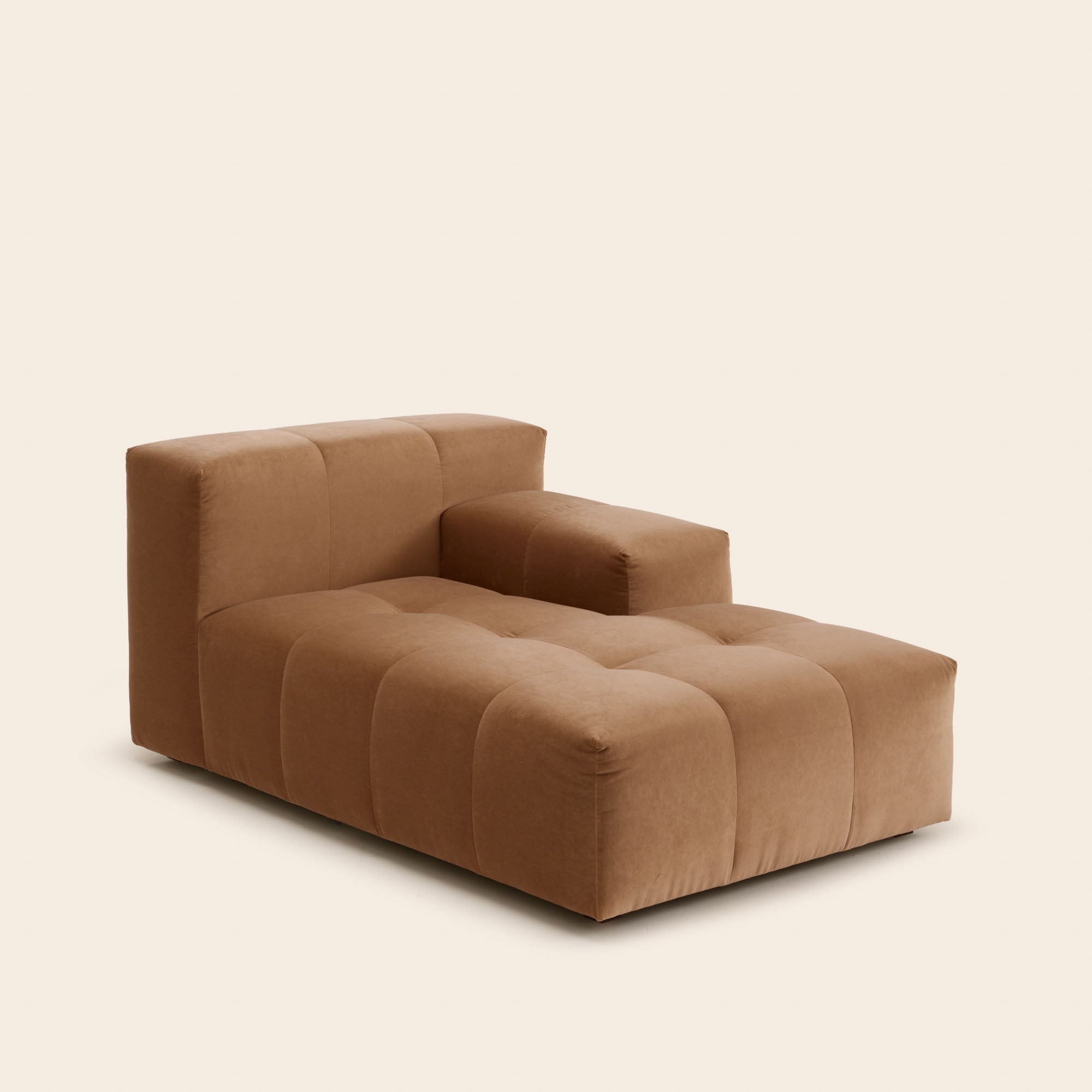 Méridienne modulable D UBERTO opal caramel