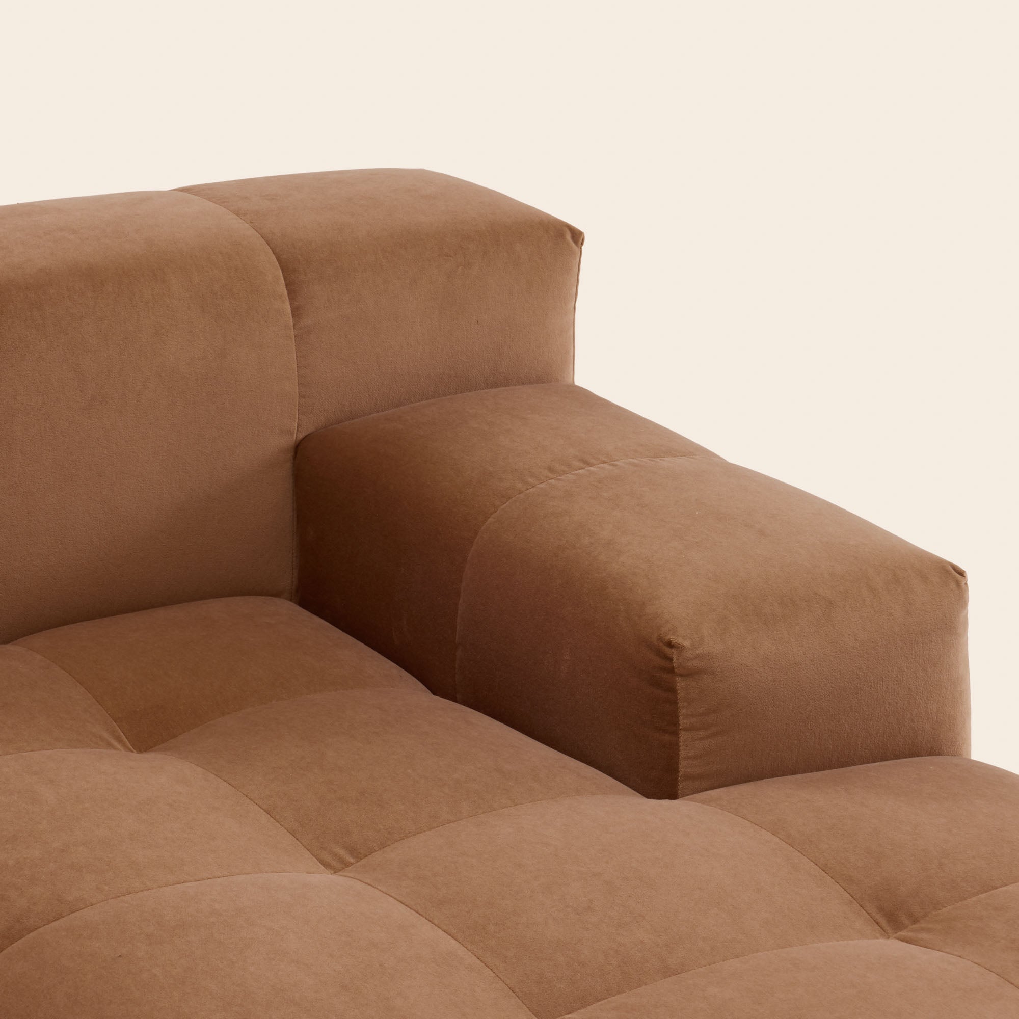 Méridienne modulable D UBERTO opal caramel