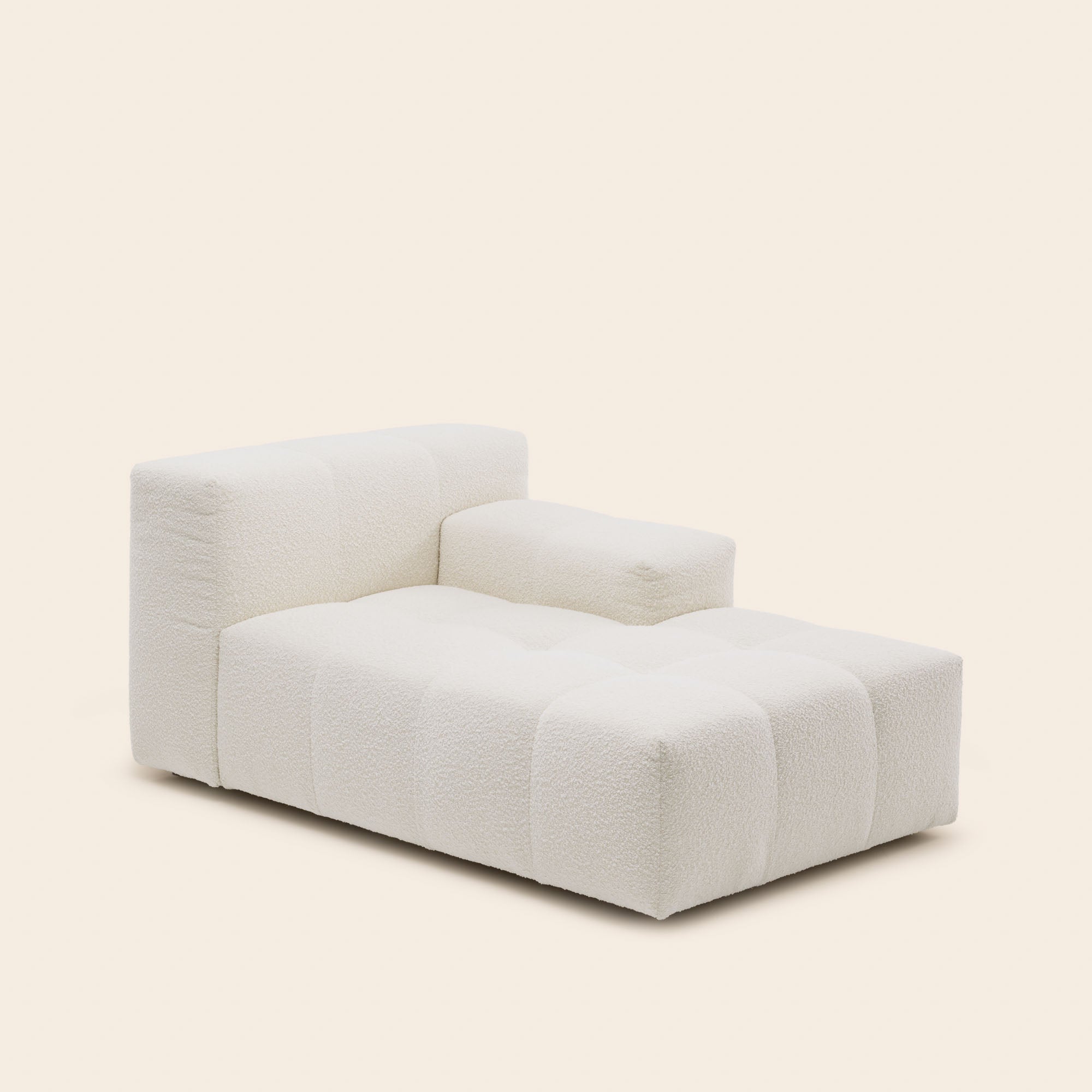Méridienne modulable D UBERTO sym écru bouclé