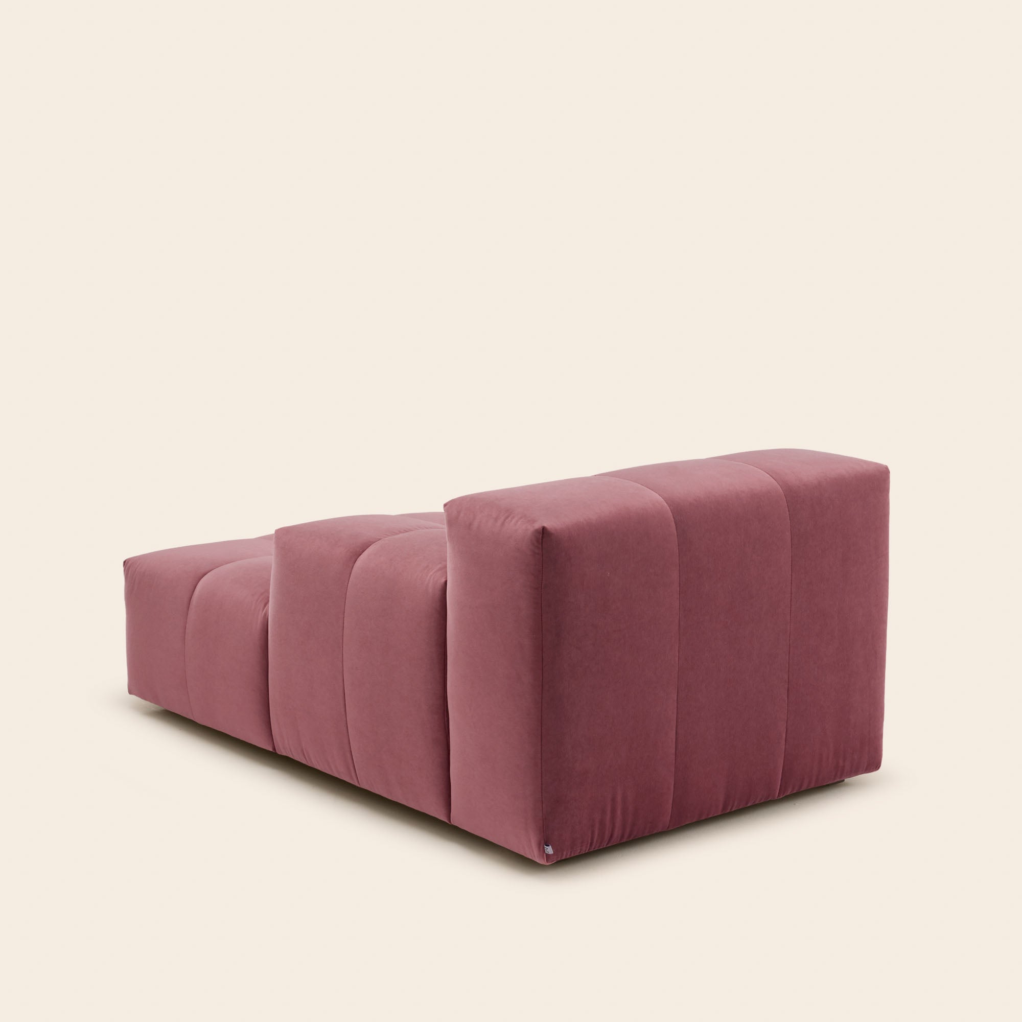 Méridienne modulable D UBERTO opal aubergine douce
