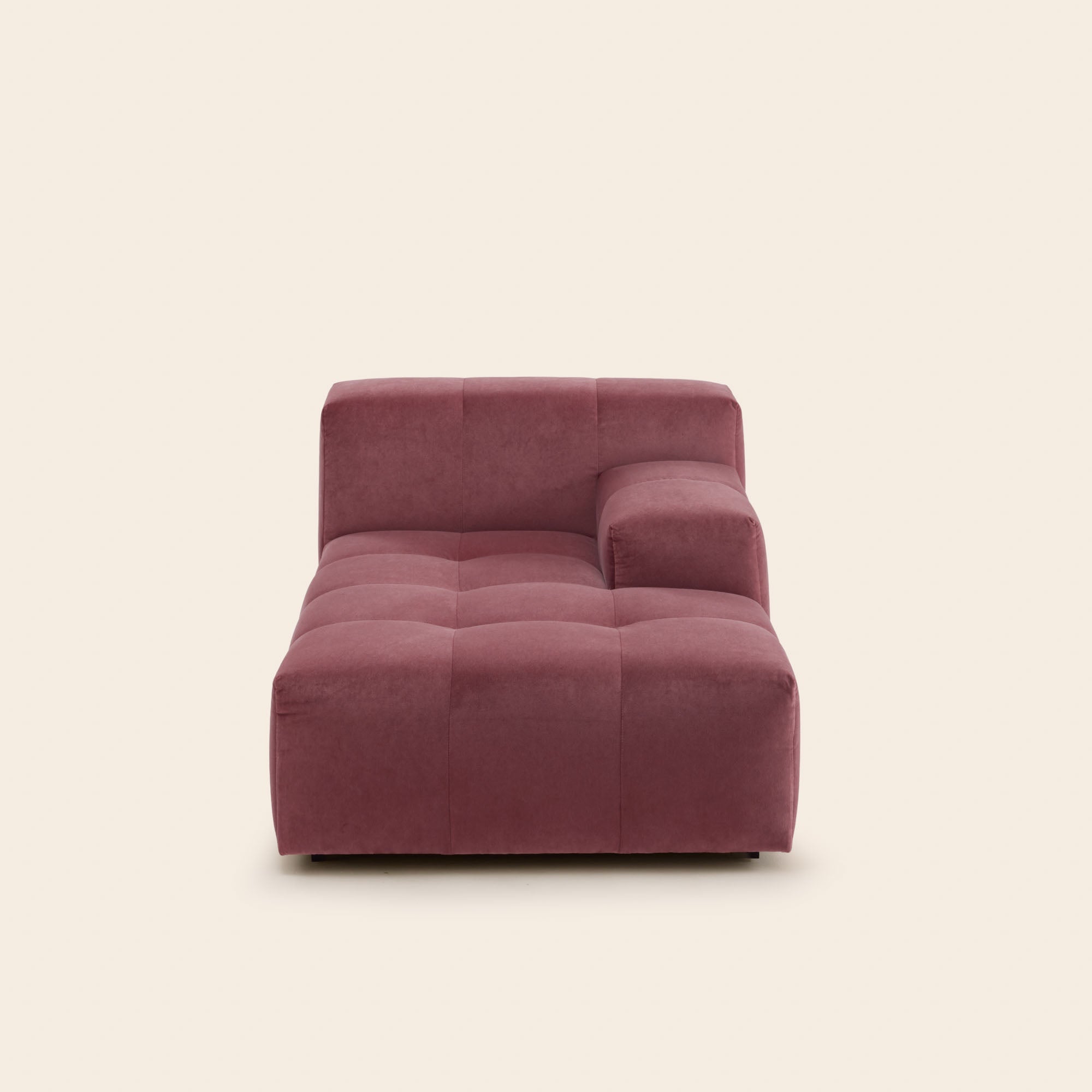 Méridienne modulable D UBERTO opal aubergine douce