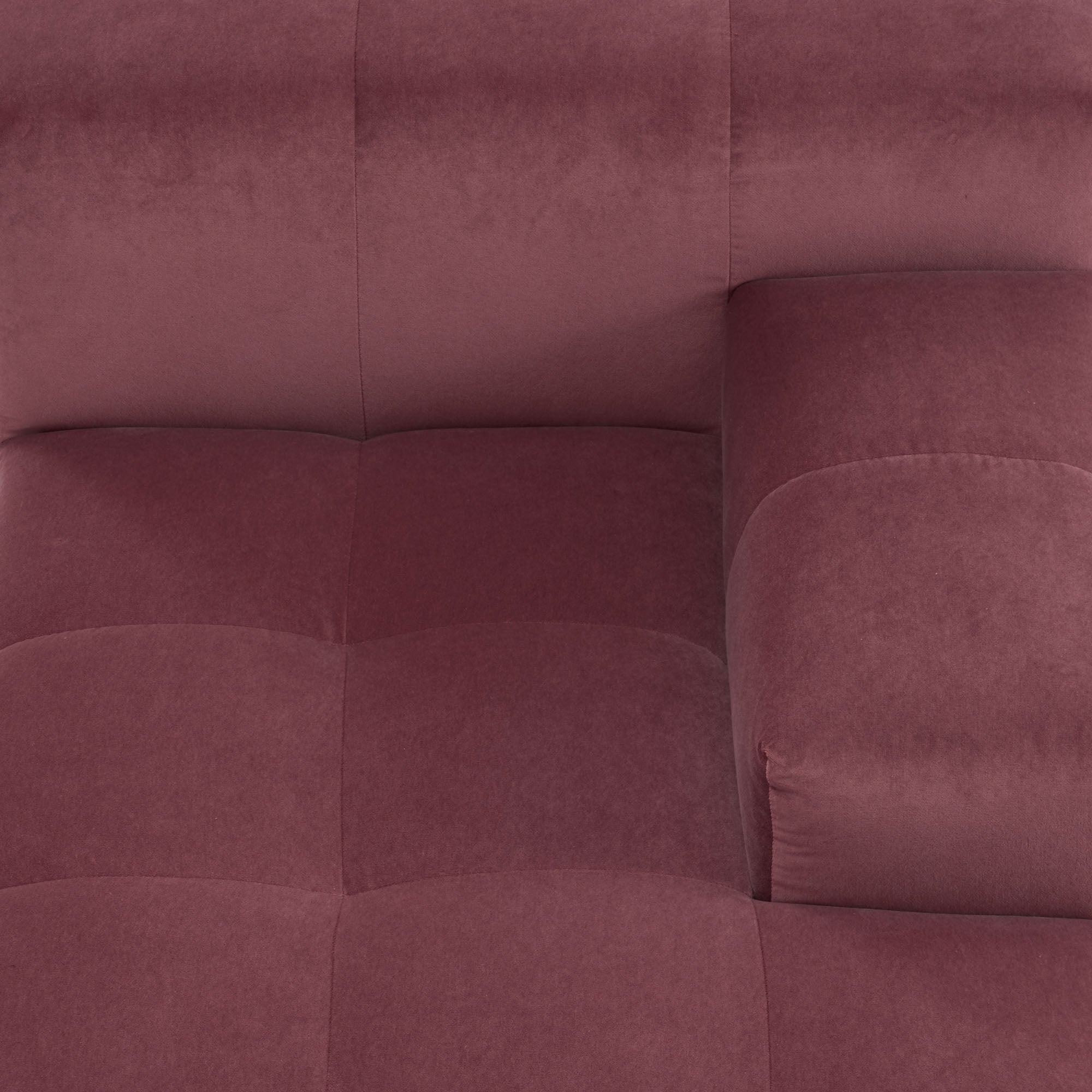Méridienne modulable D UBERTO opal aubergine douce