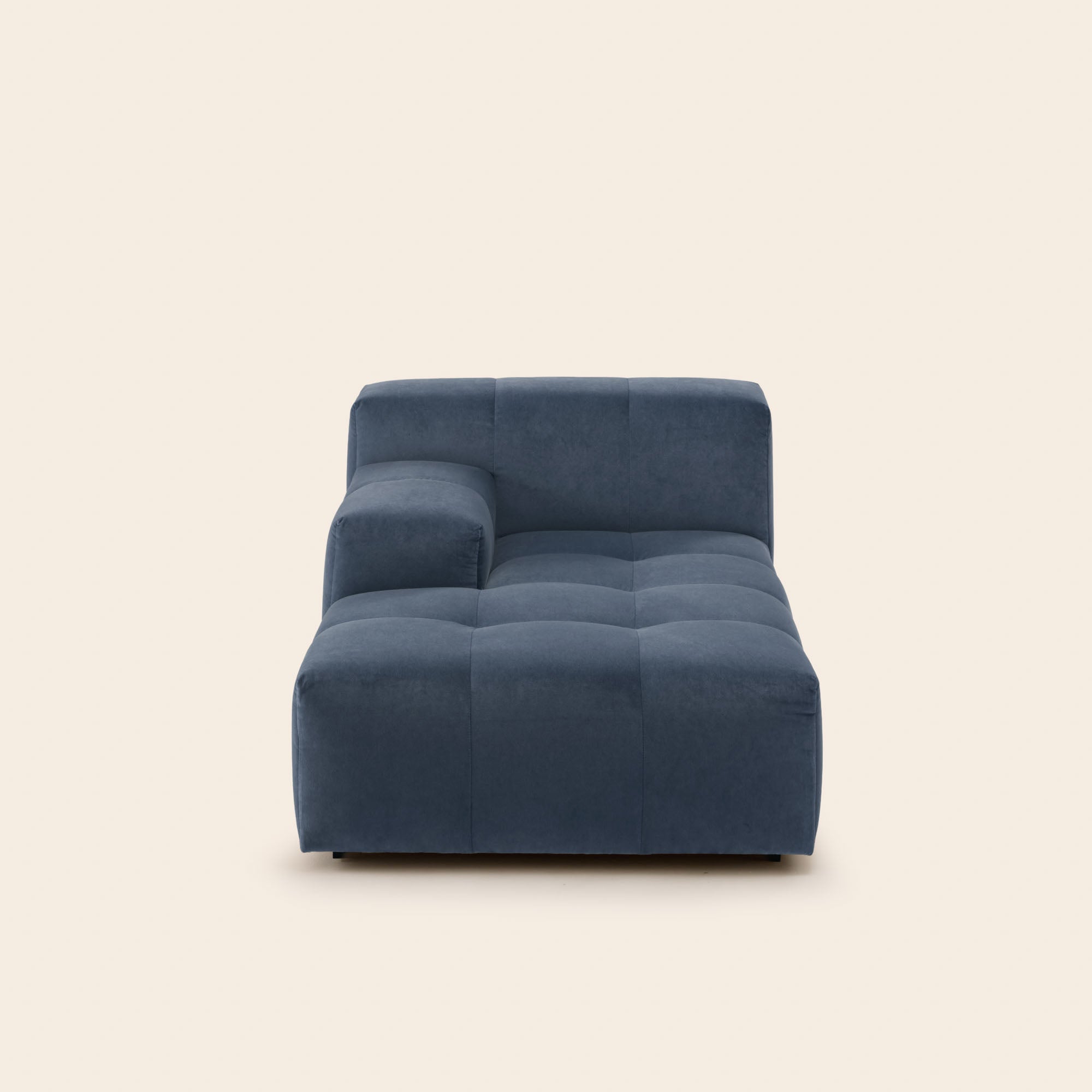 Méridienne modulable G UBERTO opal bleu de gris