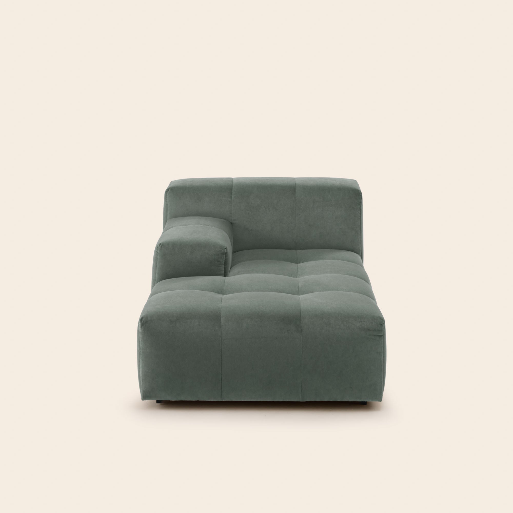Méridienne modulable G UBERTO opal kaki grisé
