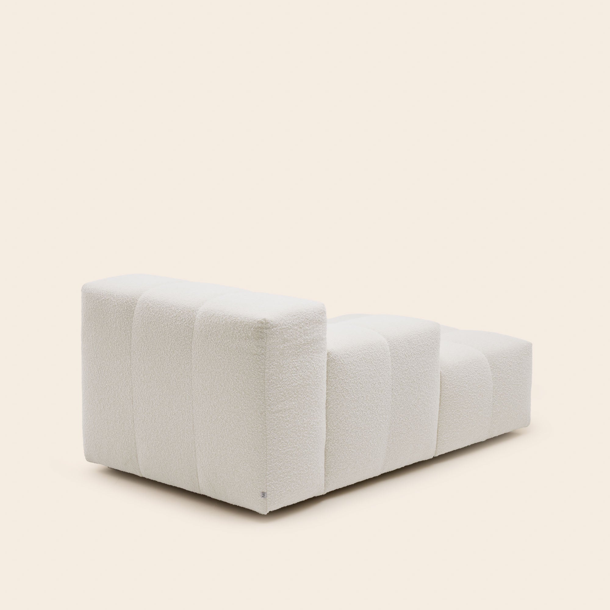 Méridienne modulable G UBERTO sym écru bouclé