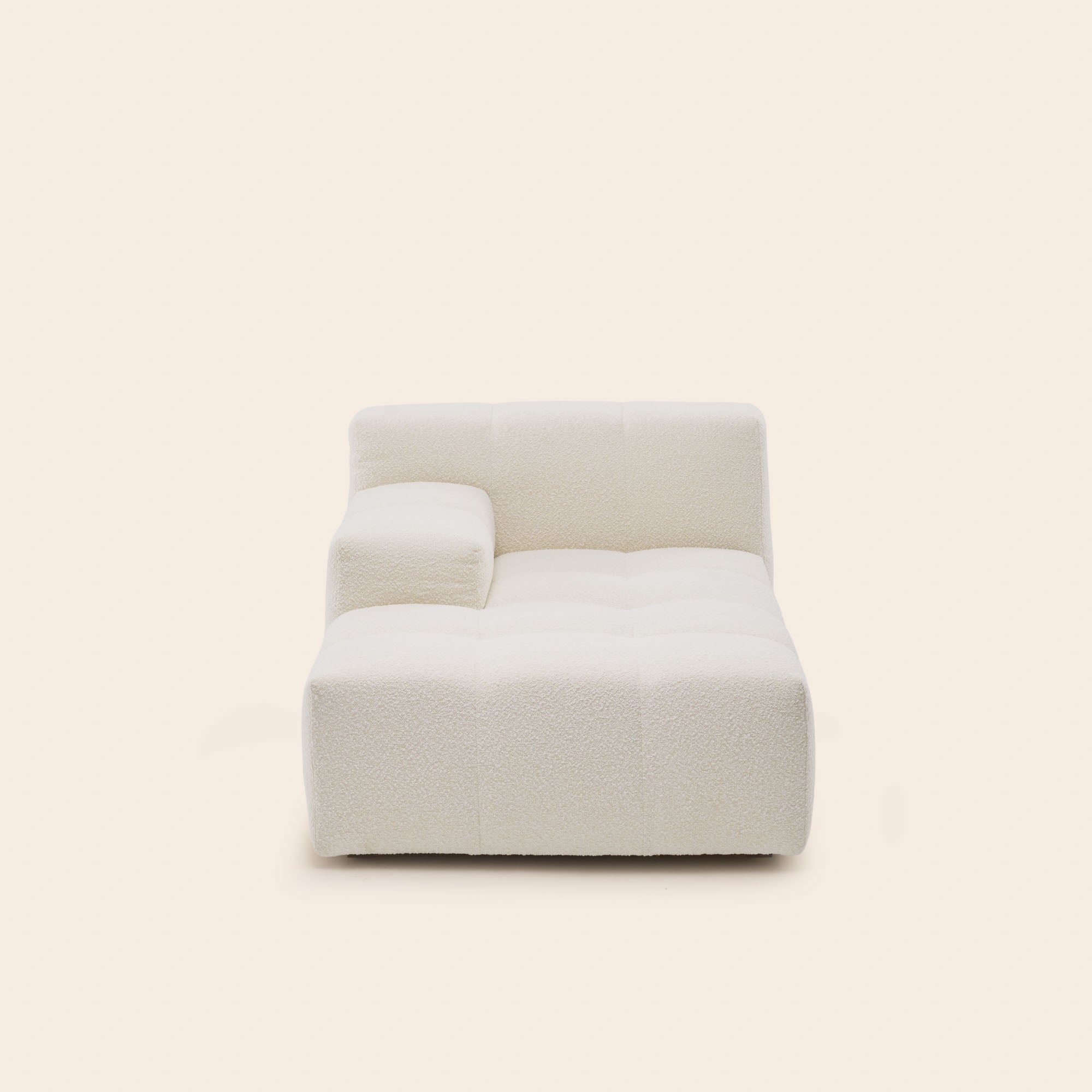 Méridienne modulable G UBERTO sym écru bouclé