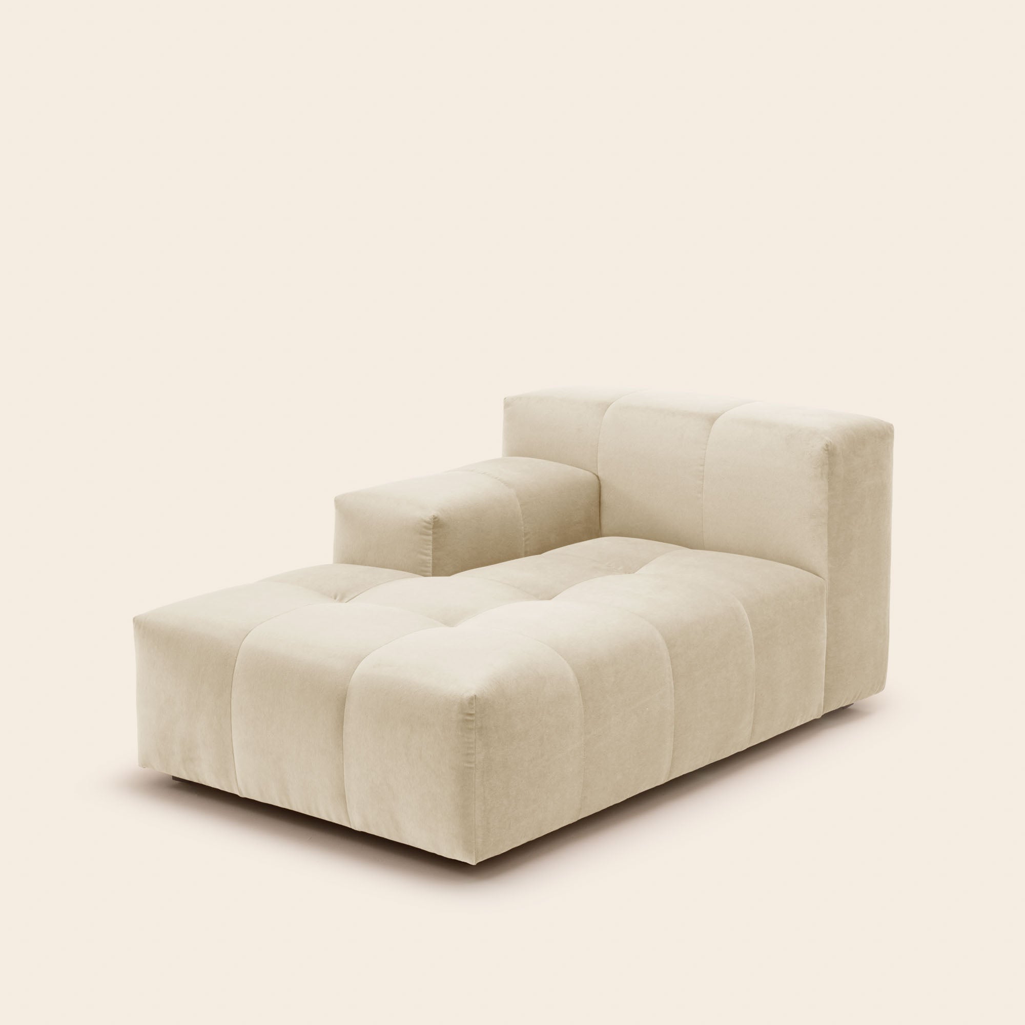 Méridienne modulable G UBERTO opal sable doux