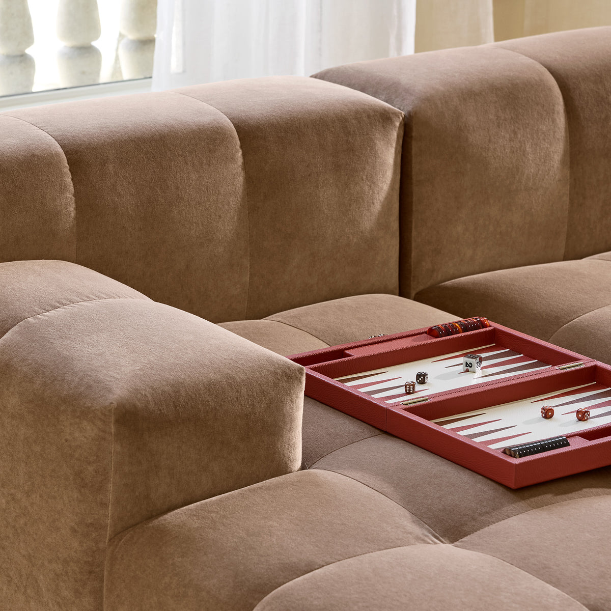 Méridienne modulable G UBERTO opal beige chaud