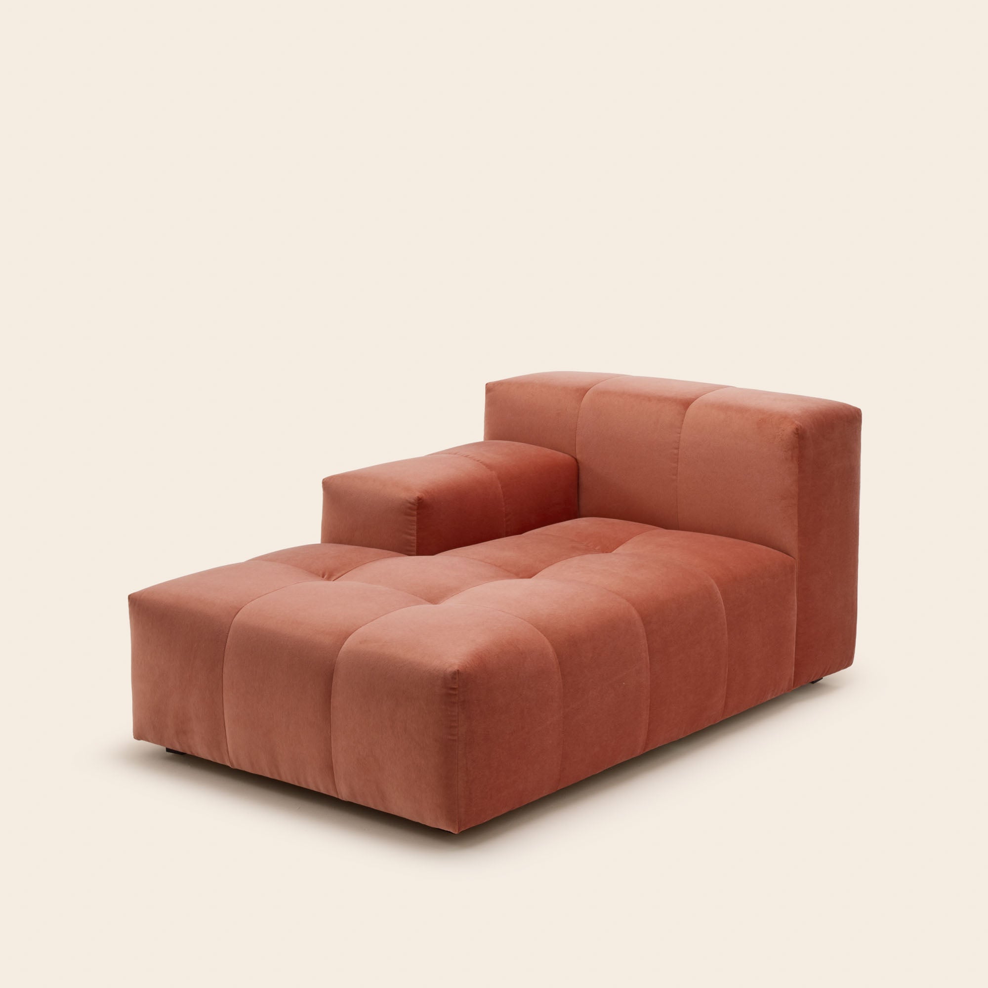 Méridienne modulable G UBERTO opal orange corail