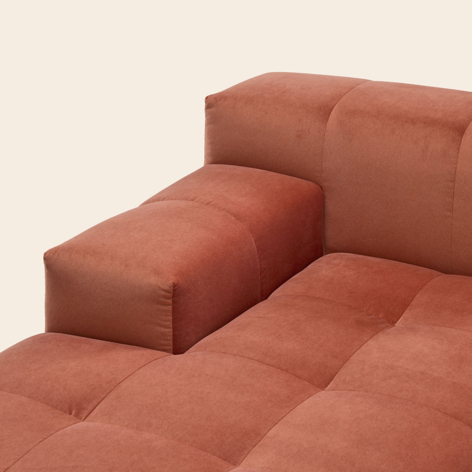 Méridienne modulable G UBERTO opal orange corail