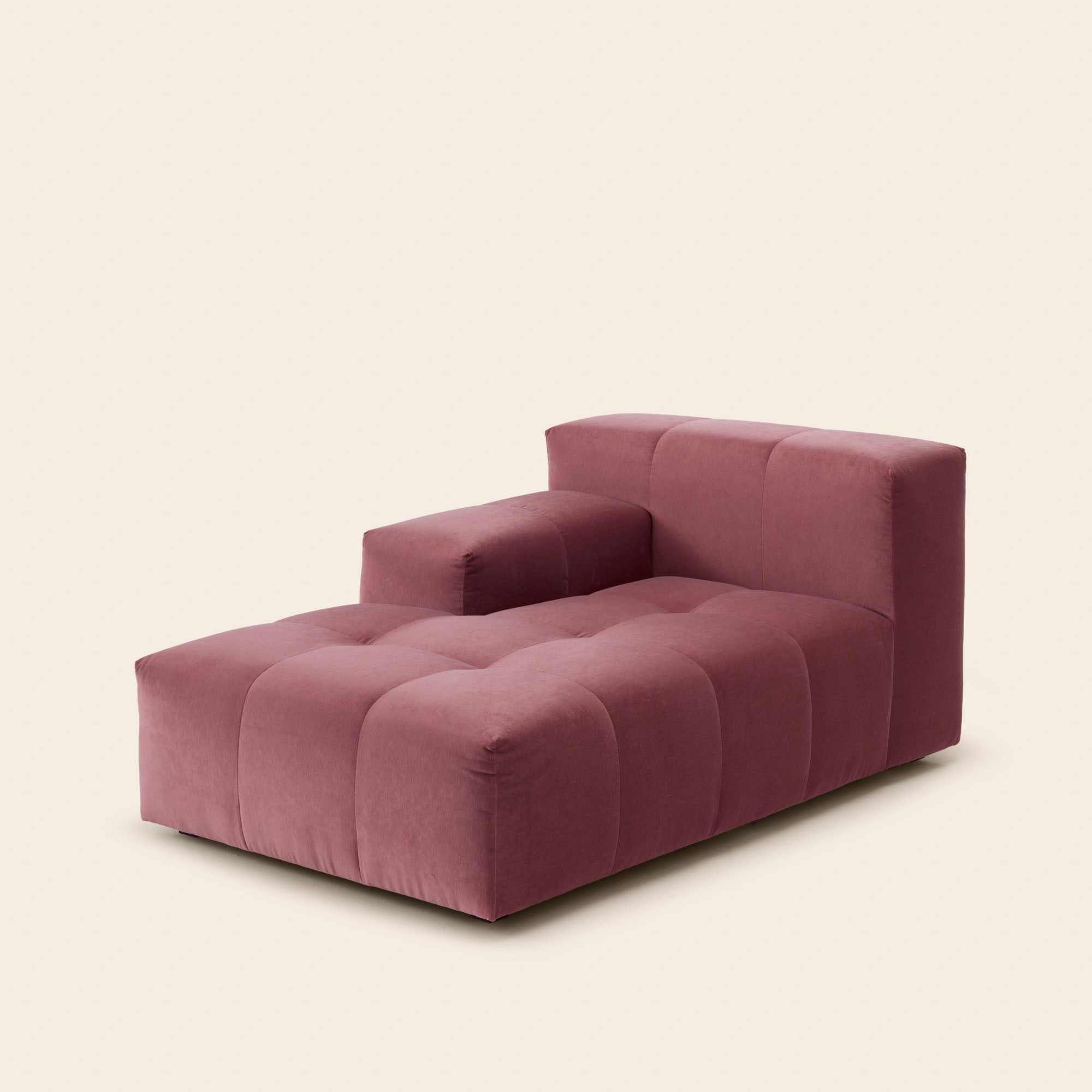 Méridienne modulable G UBERTO opal aubergine douce