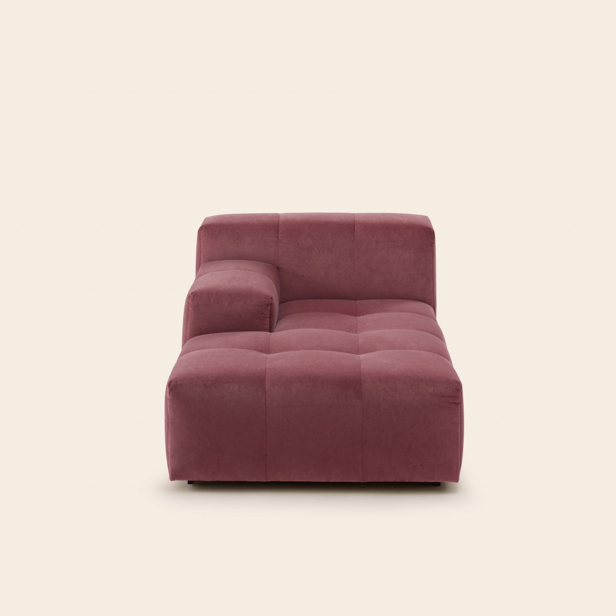 Méridienne modulable G UBERTO opal aubergine douce