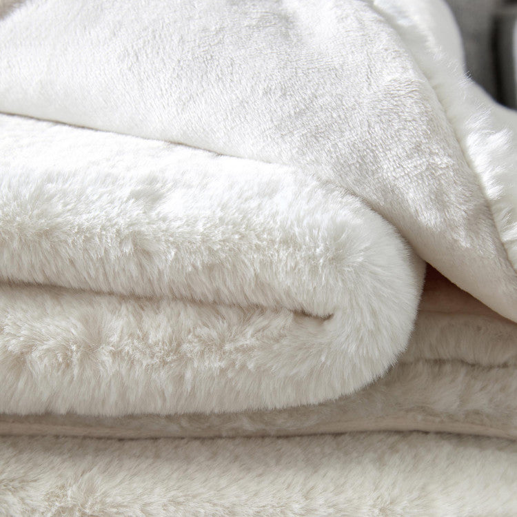Plaid BIANCA blanc hermine