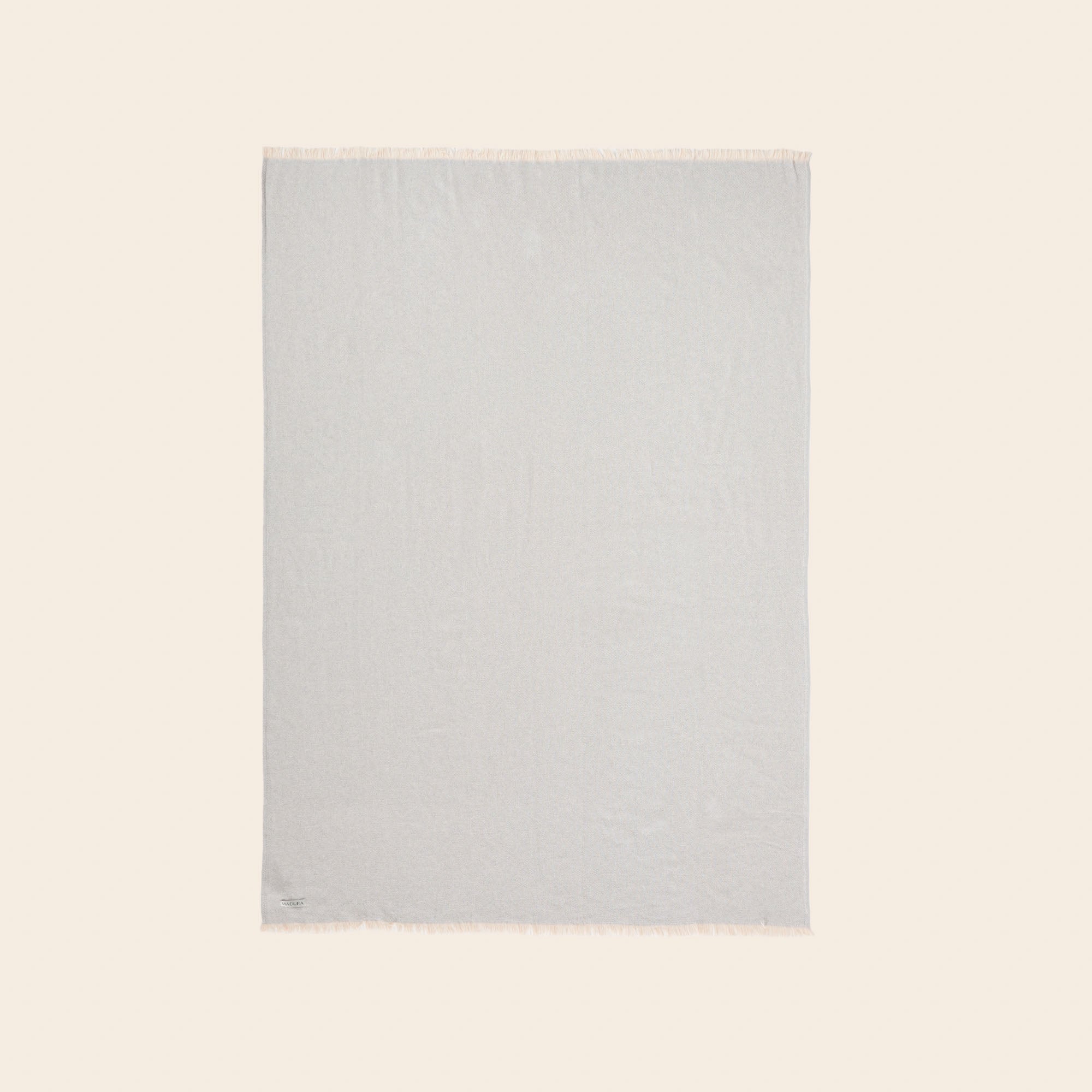 Plaid GORAN ecru et gris perlé