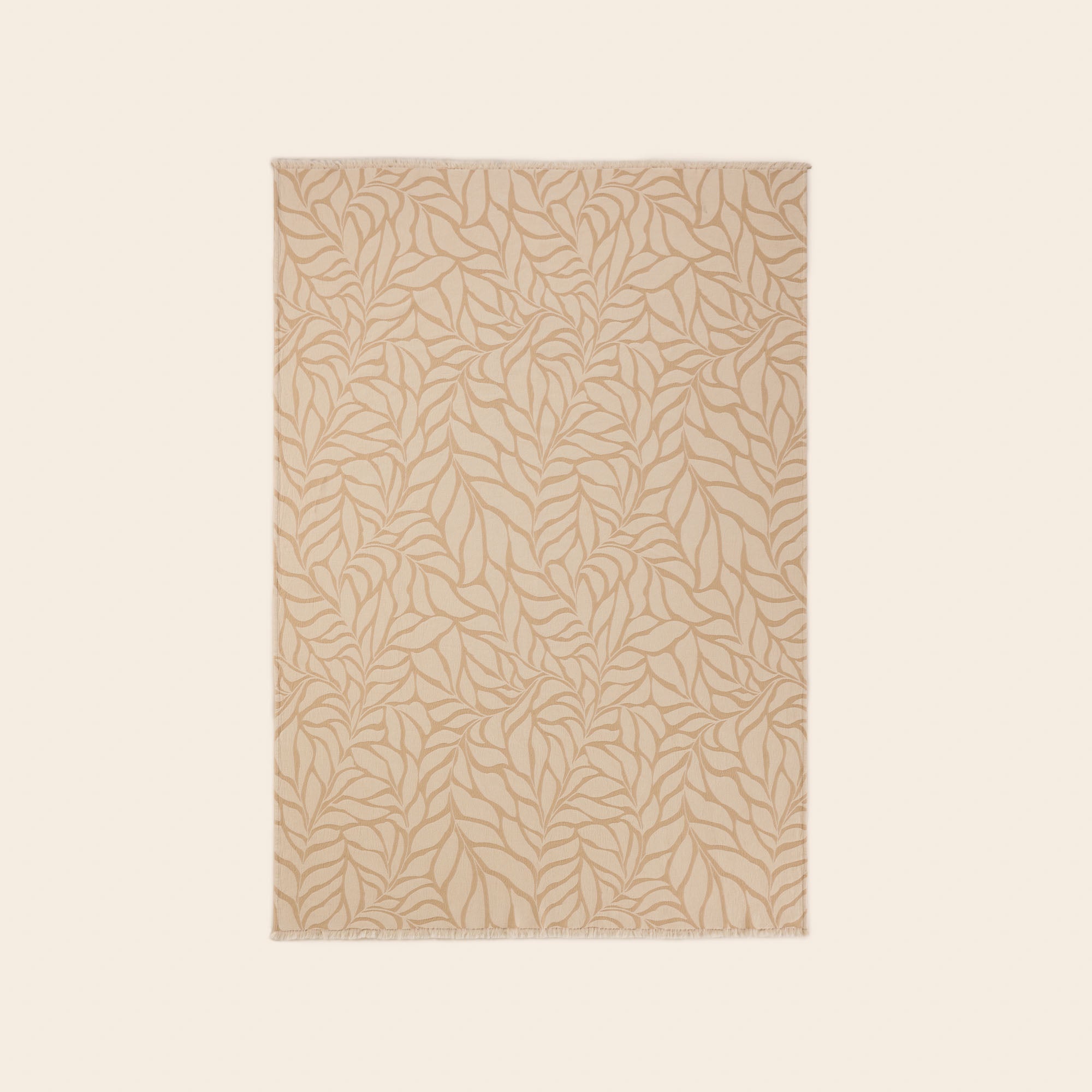LOUENN ivory and soft beige blanket