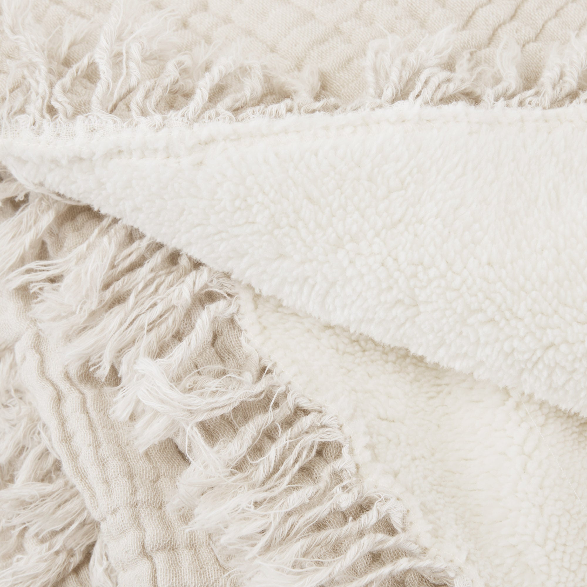 Plaid NOORFOLK blanc ivoire