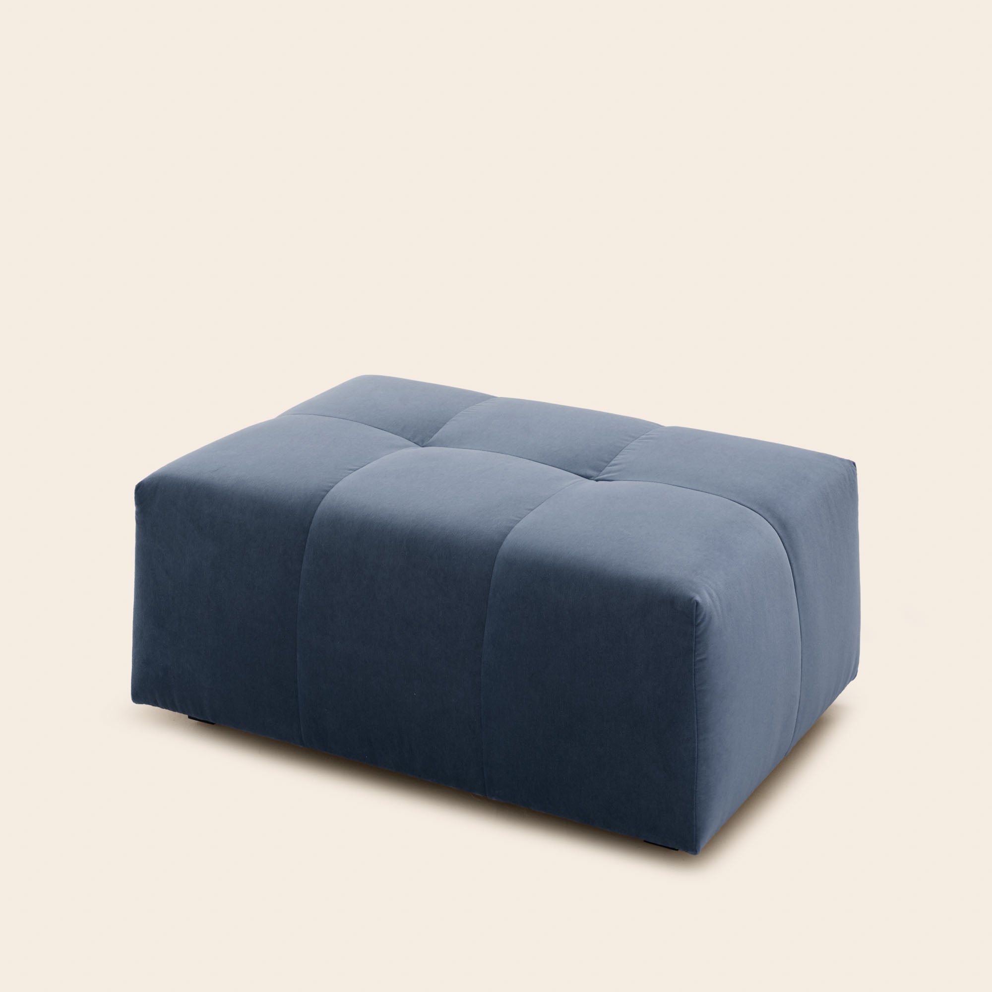 Pouf modulable UBERTO opal bleu de gris