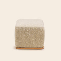 Pouf ARNEL pietro ivoire et naturel