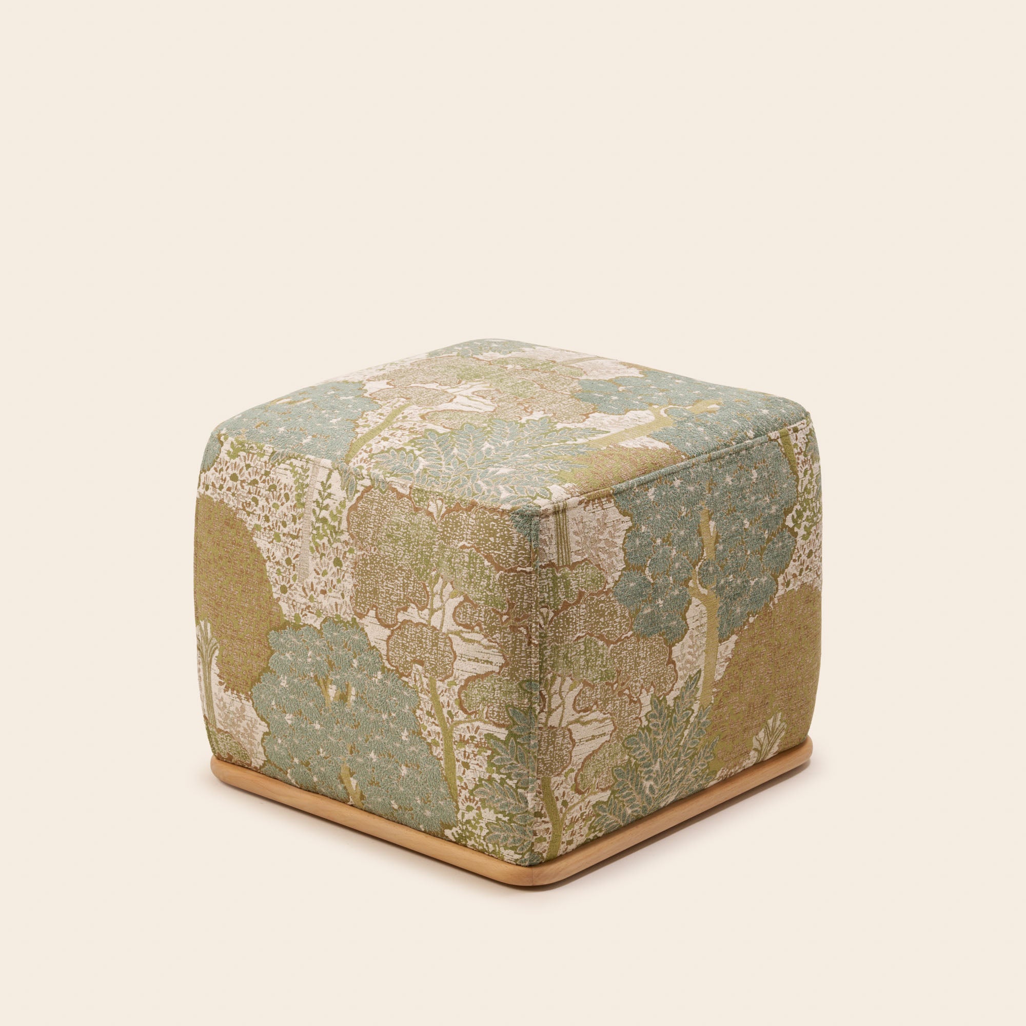 Pouf ARNEL alisia naturel et vert