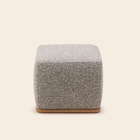 Pouf ARNEL pietro ivoire et noir
