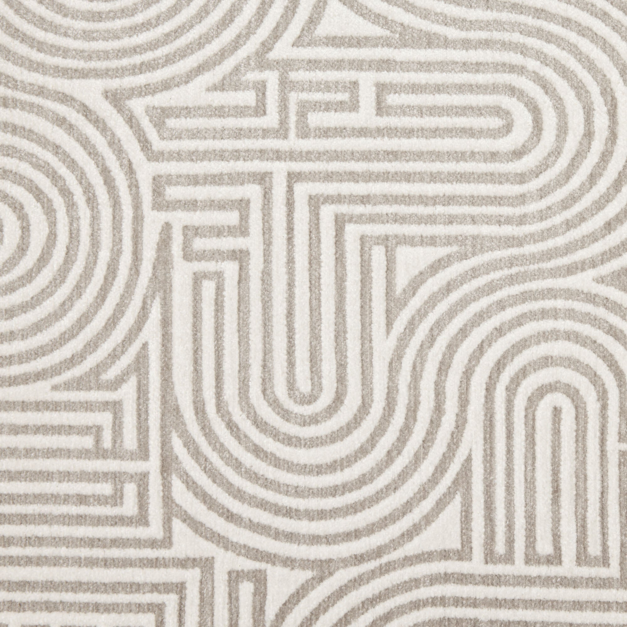 Pouf ARNEL klark blanc et naturel
