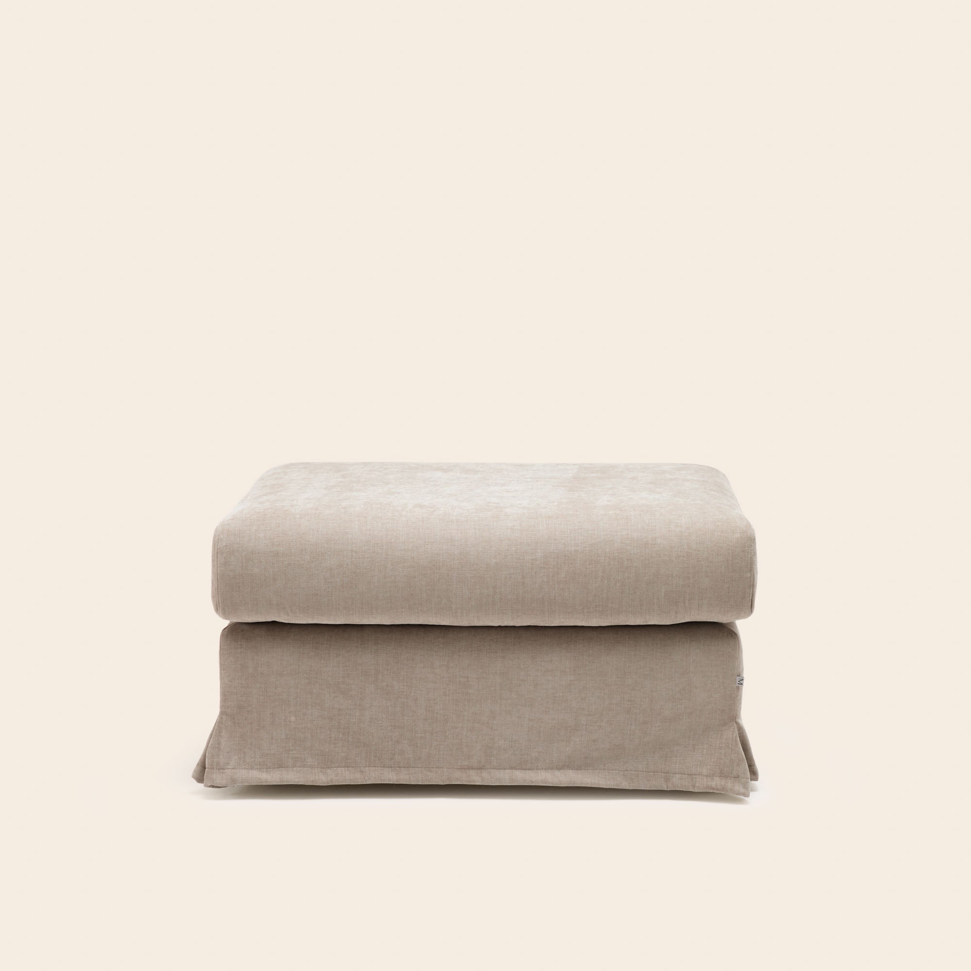 Pouf CLARIBEL chenille taupe glacé