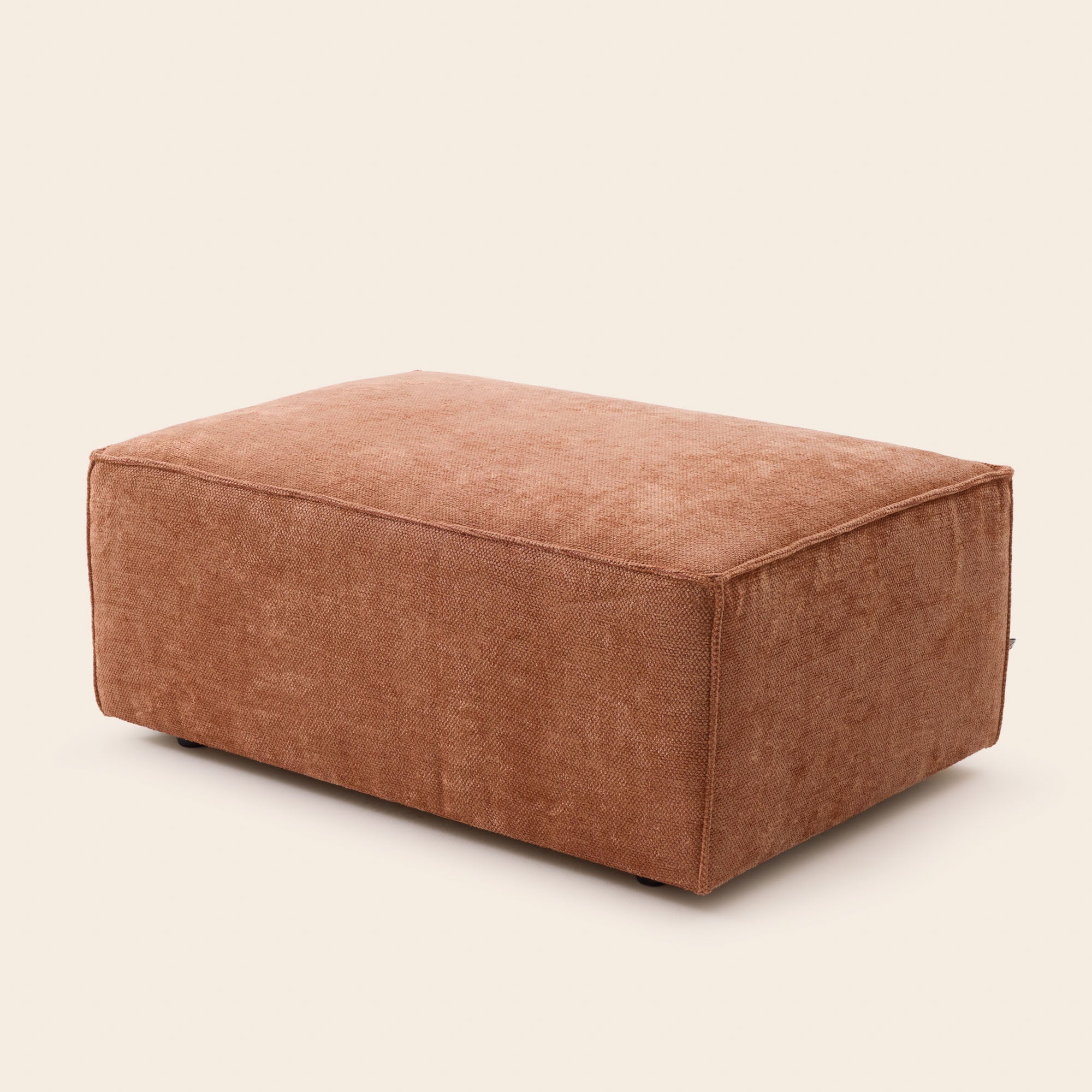 Pouf DYONIS chenille orange sunset