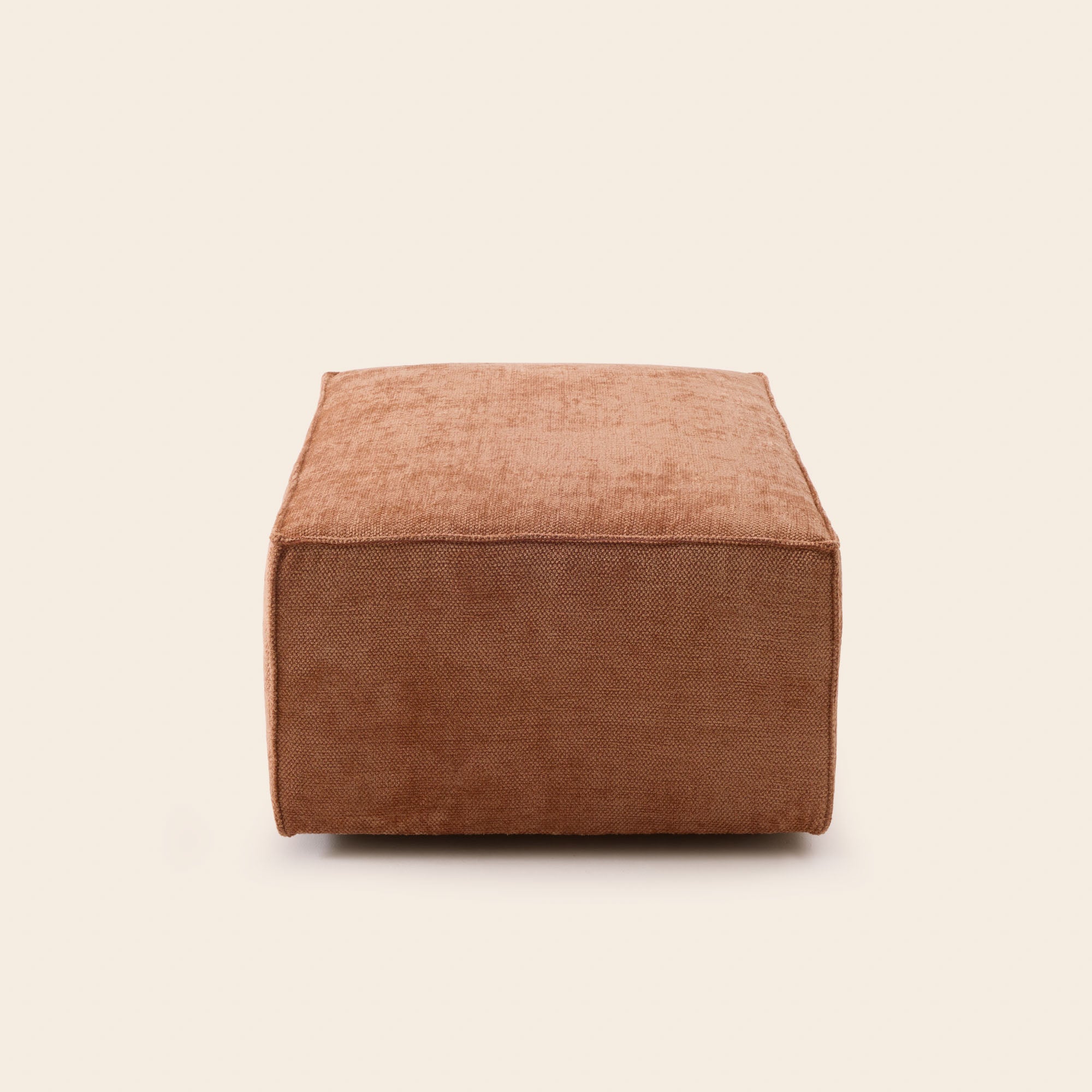 Pouf DYONIS chenille orange sunset