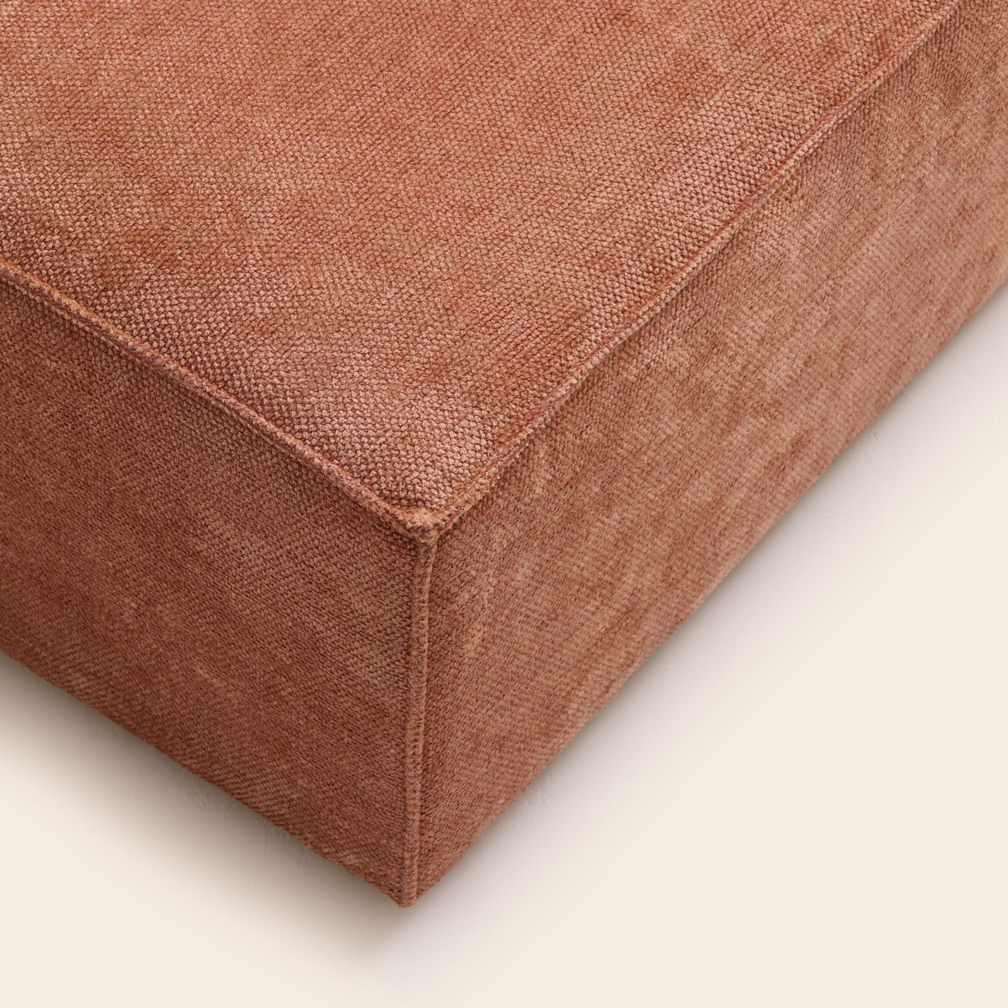 Pouf DYONIS chenille orange sunset