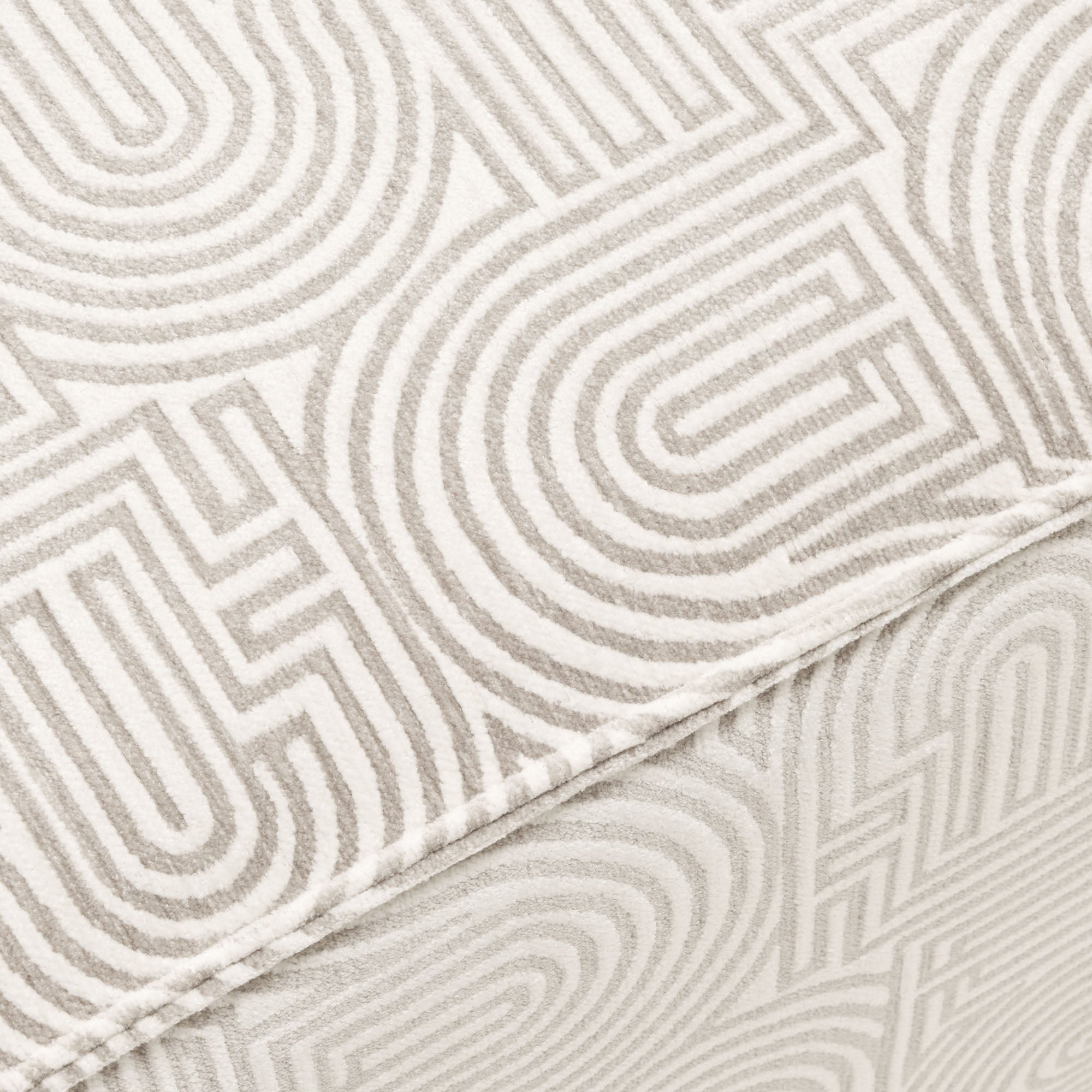 Pouf DYONIS klark blanc et naturel
