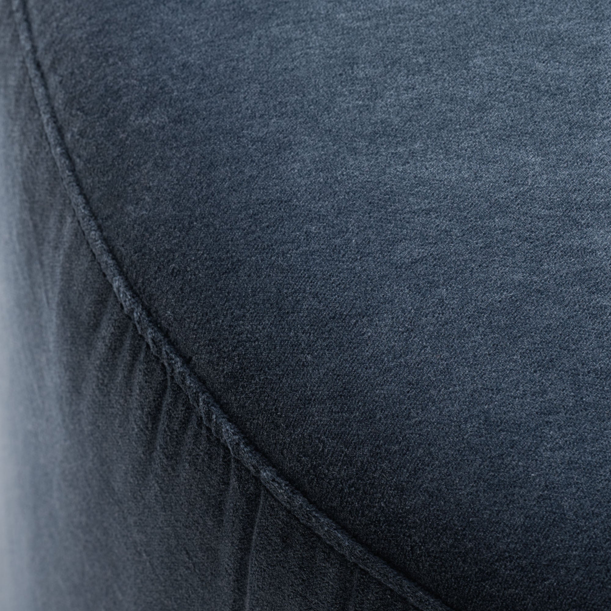 Pouf JULIKA velours bleu de gris