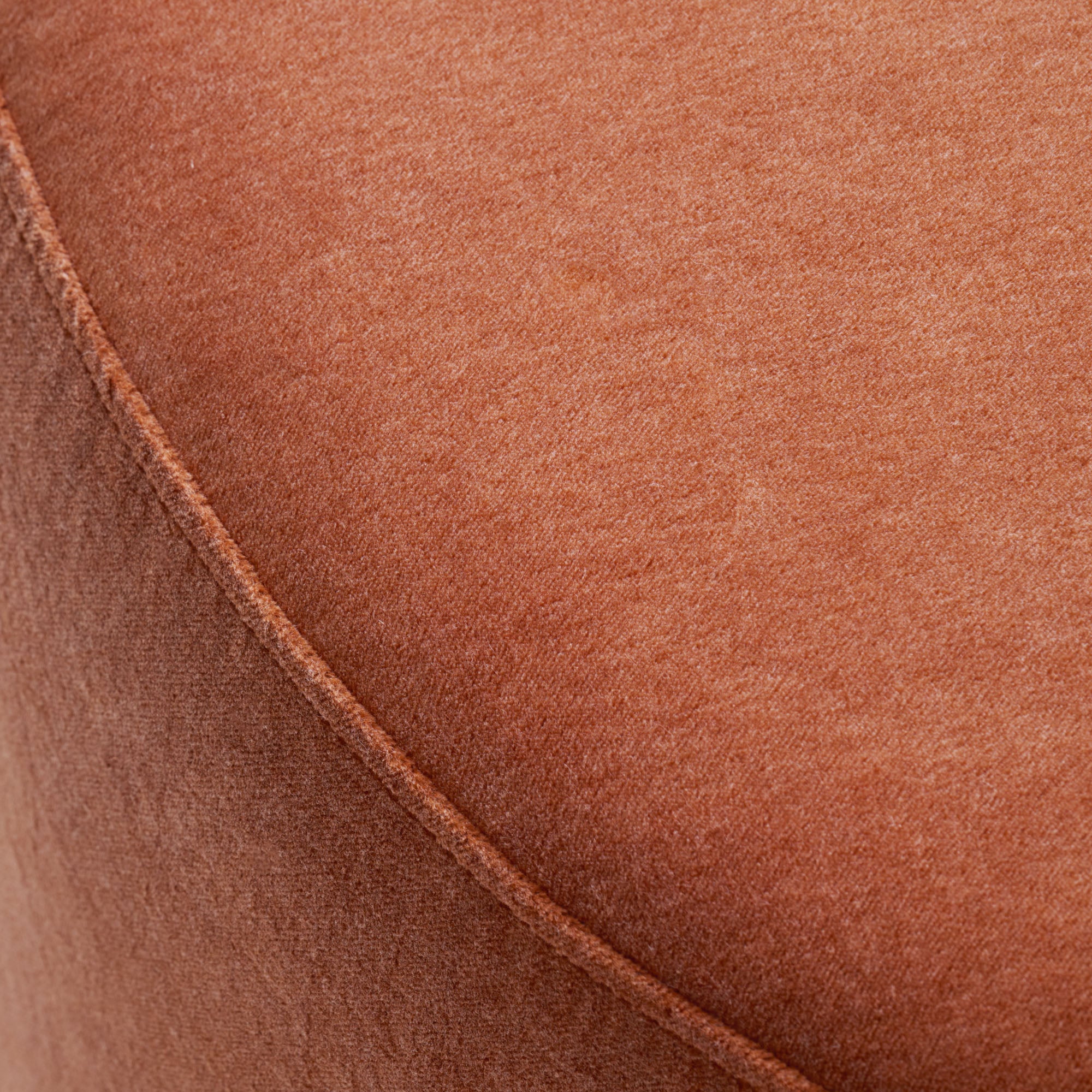 Pouf JULIKA velours orange corail