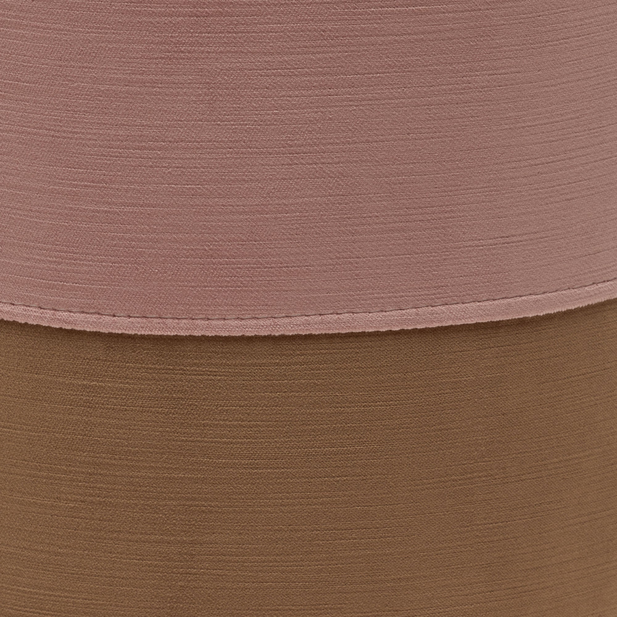 Pouf NOE pêche rosé et caramel