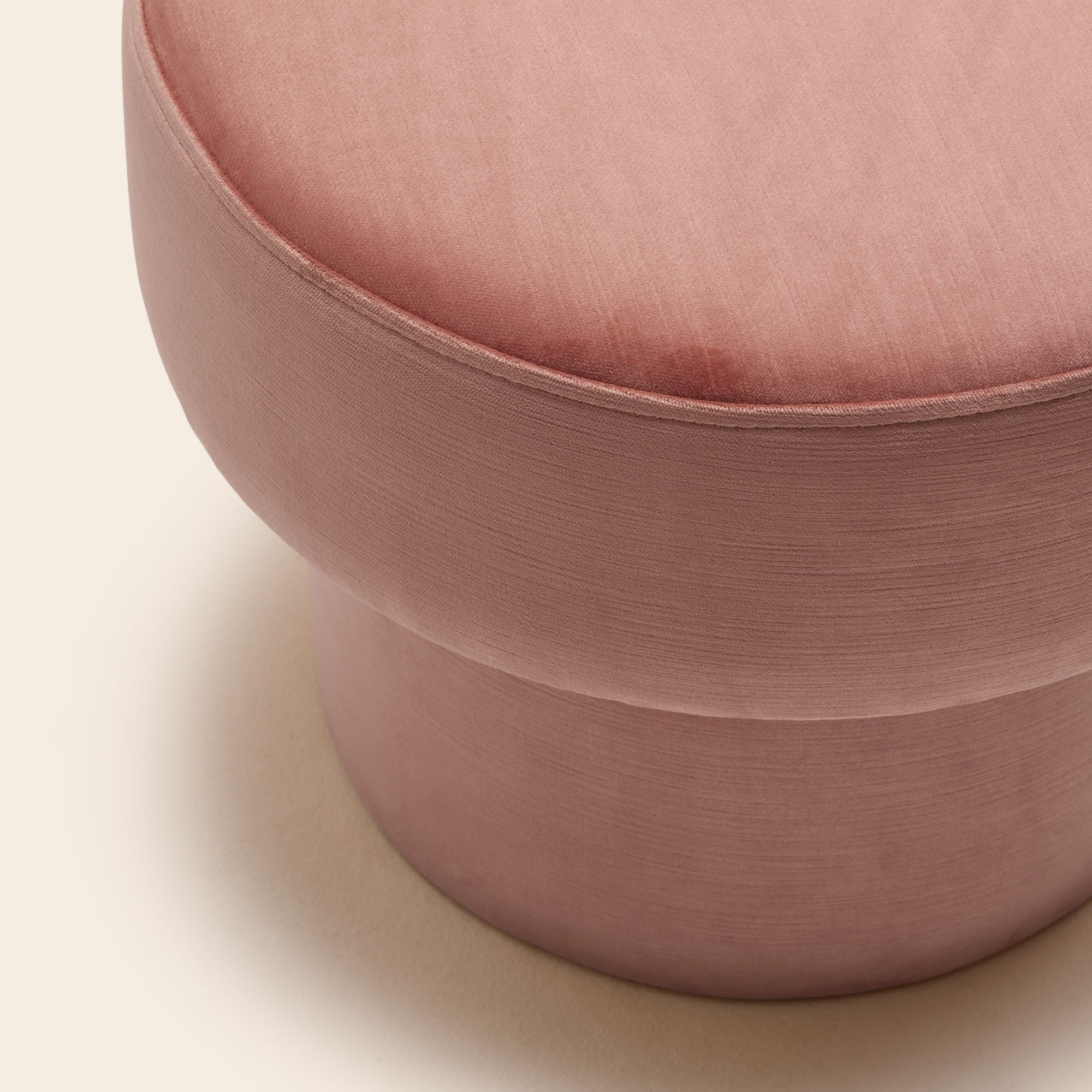 Pouf POPPIE pêche rosé