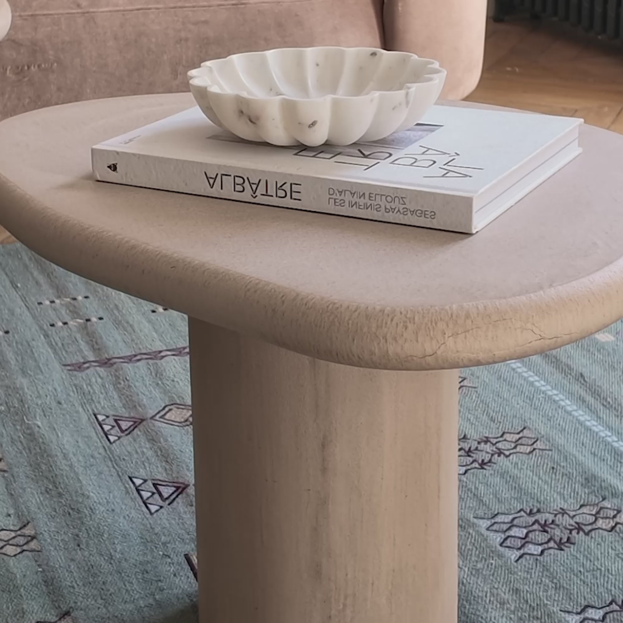 Table d'appoint MYRKO beige poudré
