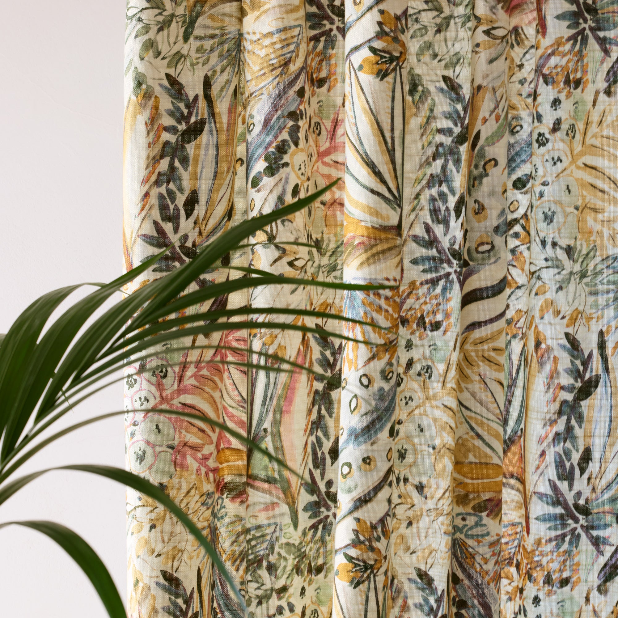 Rideau à galon fronceur AQUARELA ivoire et pastel