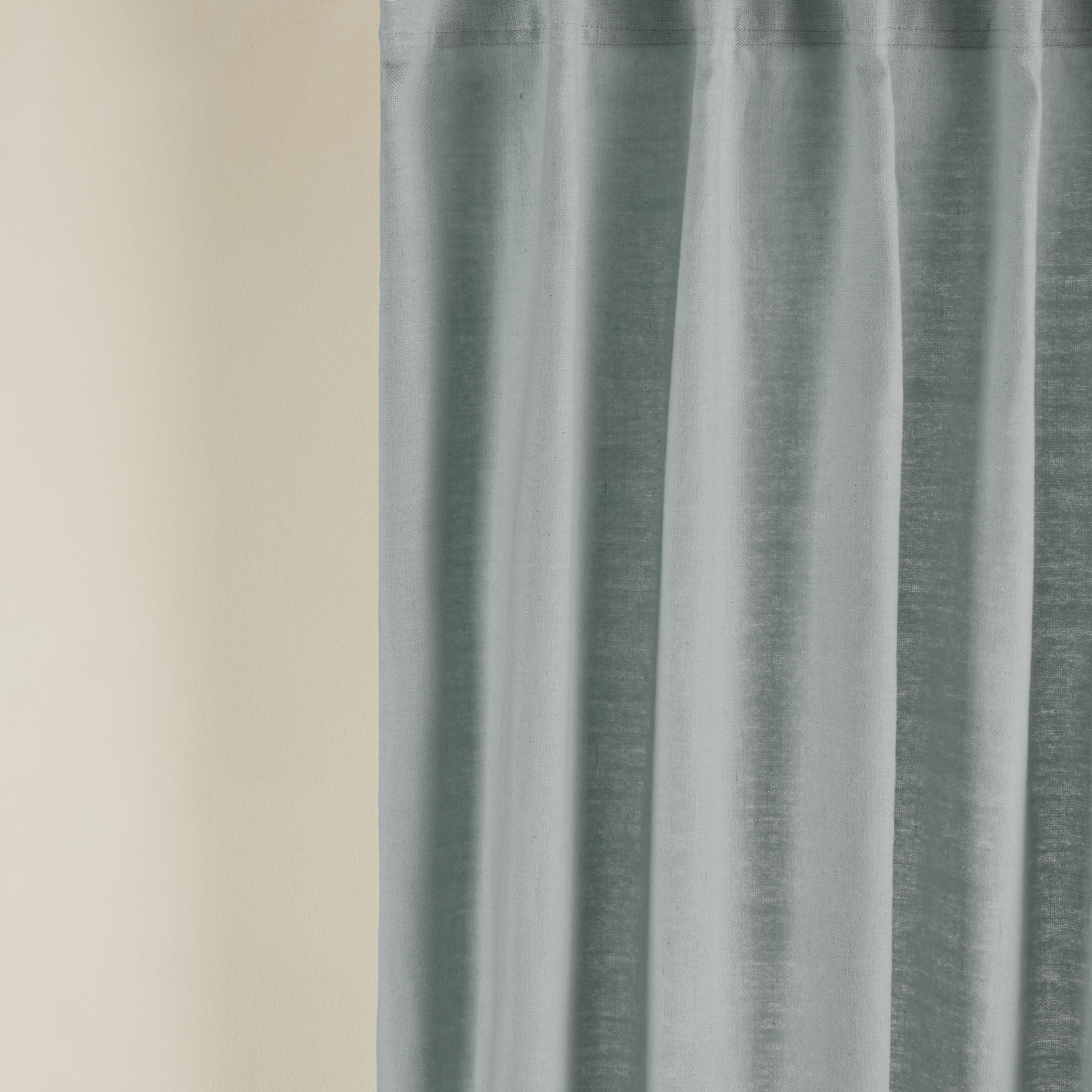 Rideau à galon fronceur AUBIN vert de gris