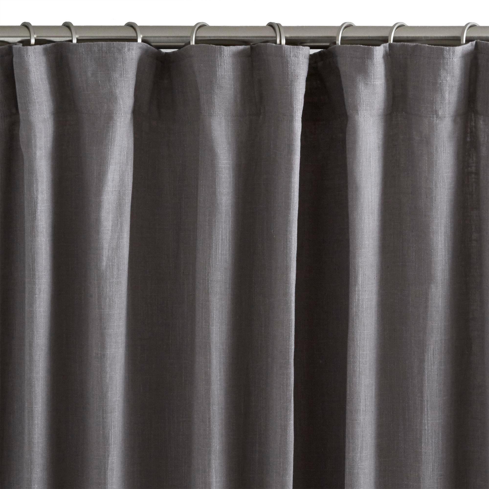 Rideau à galon fronceur BELLEVUE gris foncé 