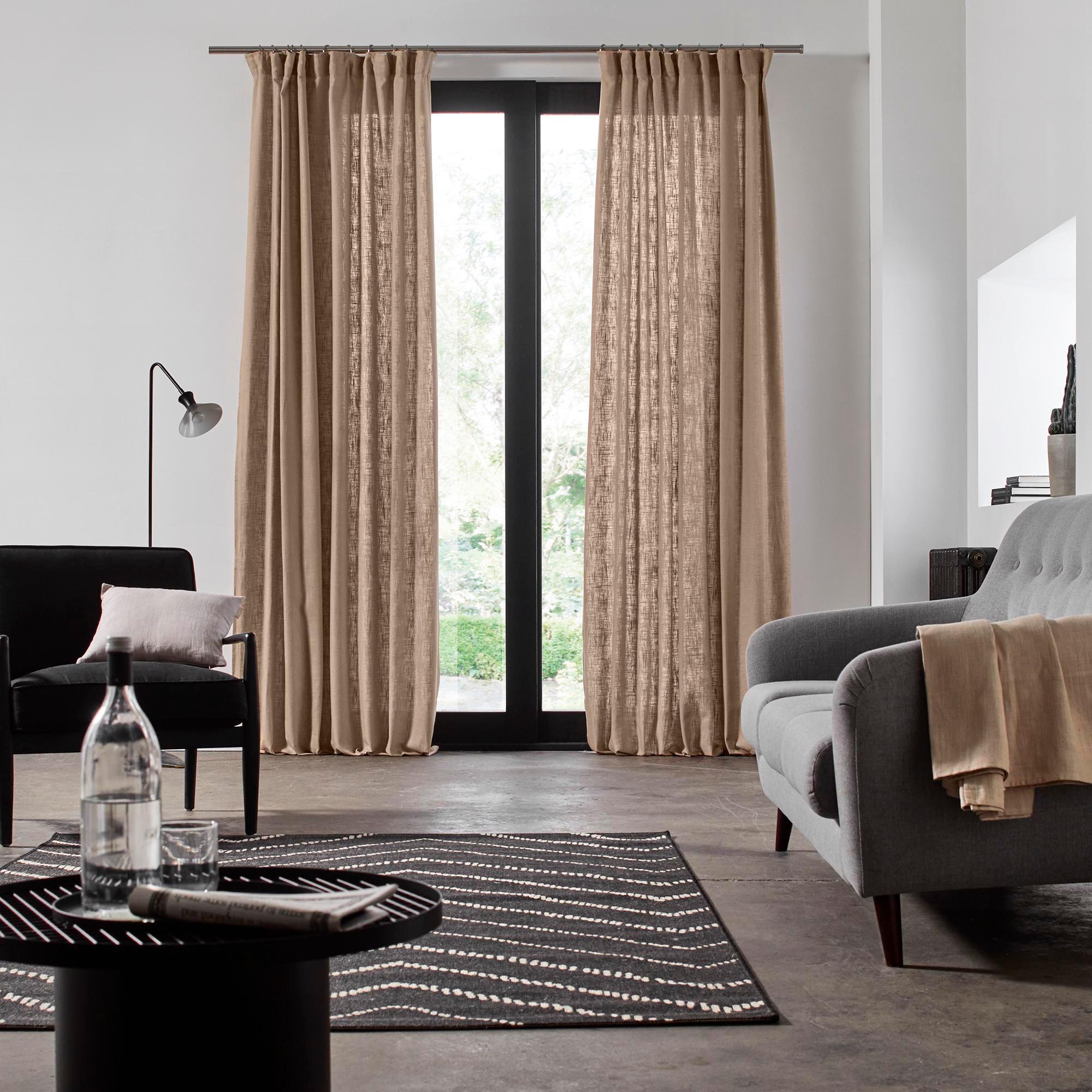 Rideau à galon fronceur BELLEVUE Beige