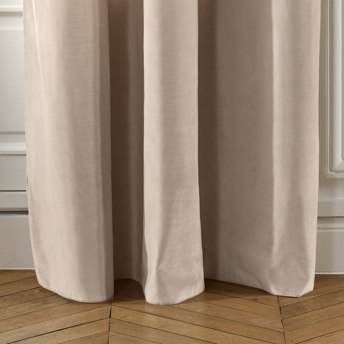 Rideau à galon fronceur DALILA gris perle