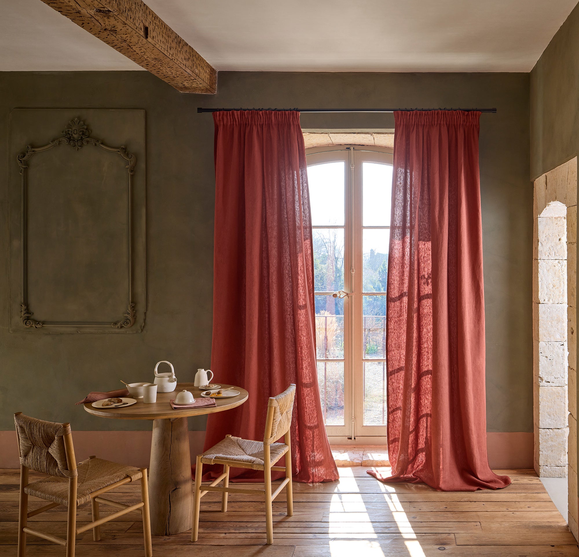 NINO-Vorhang mit Ziegelstein- und Muschelmuster