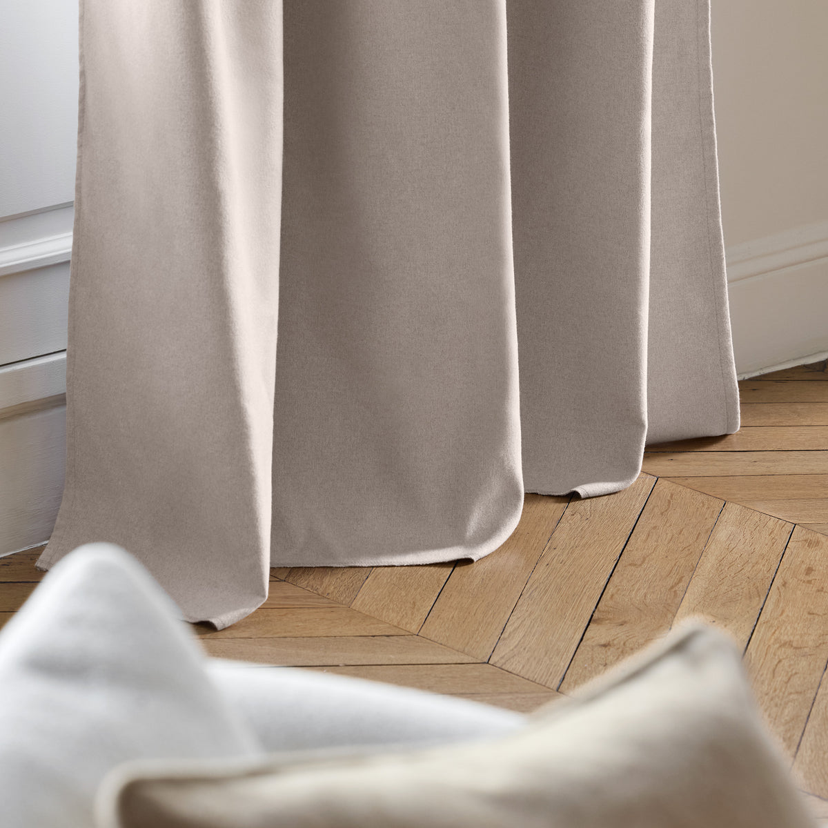 Rideau à galon fronceur OXANCE beige chiné