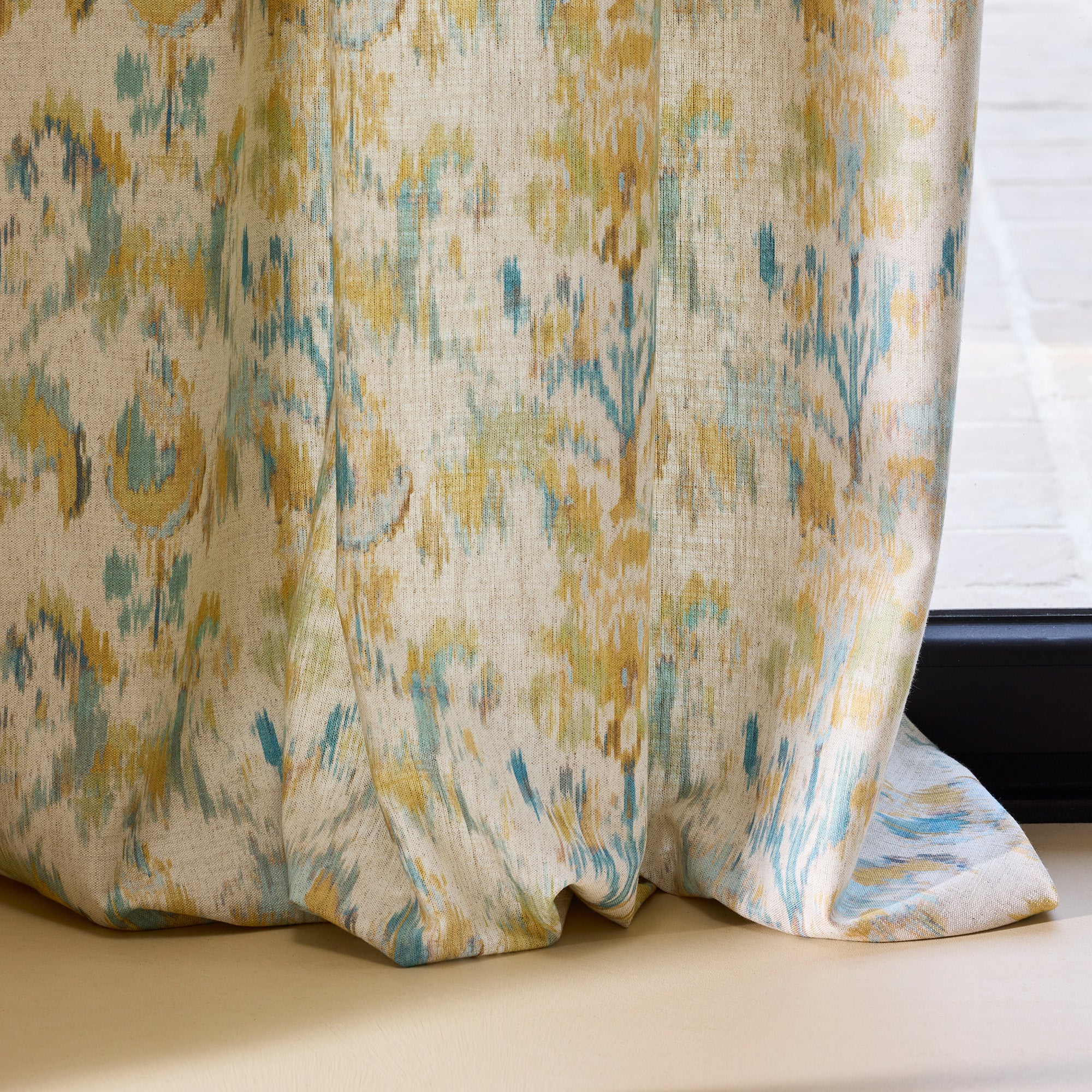 Rideau à galon fronceur SHINTA naturel et jaune