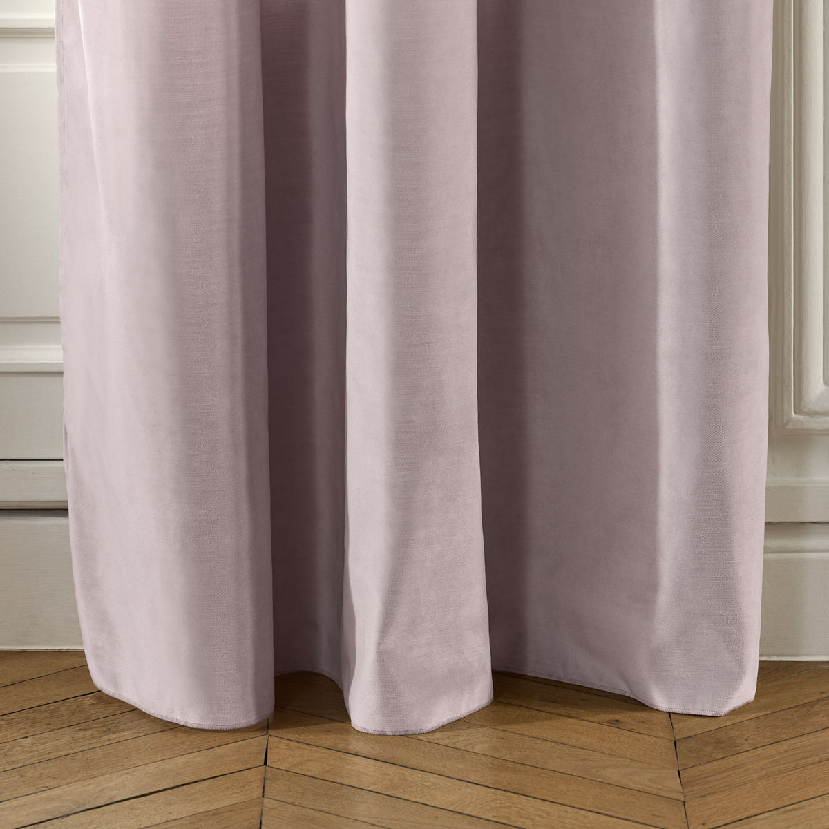 Rideau à oeillets dorés DALILA nacre rose