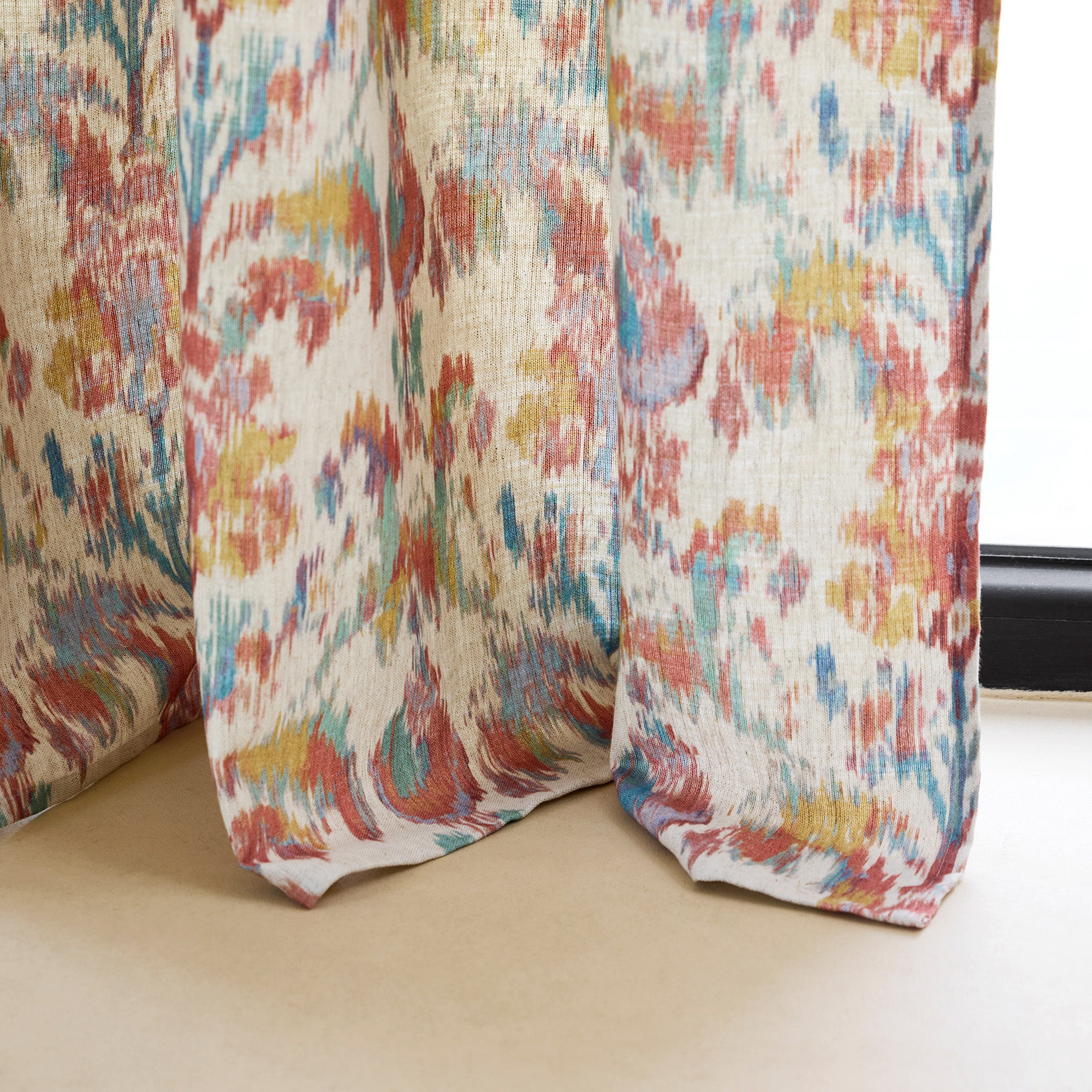 Rideau à oeillets dorés SHINTA naturel et coloré