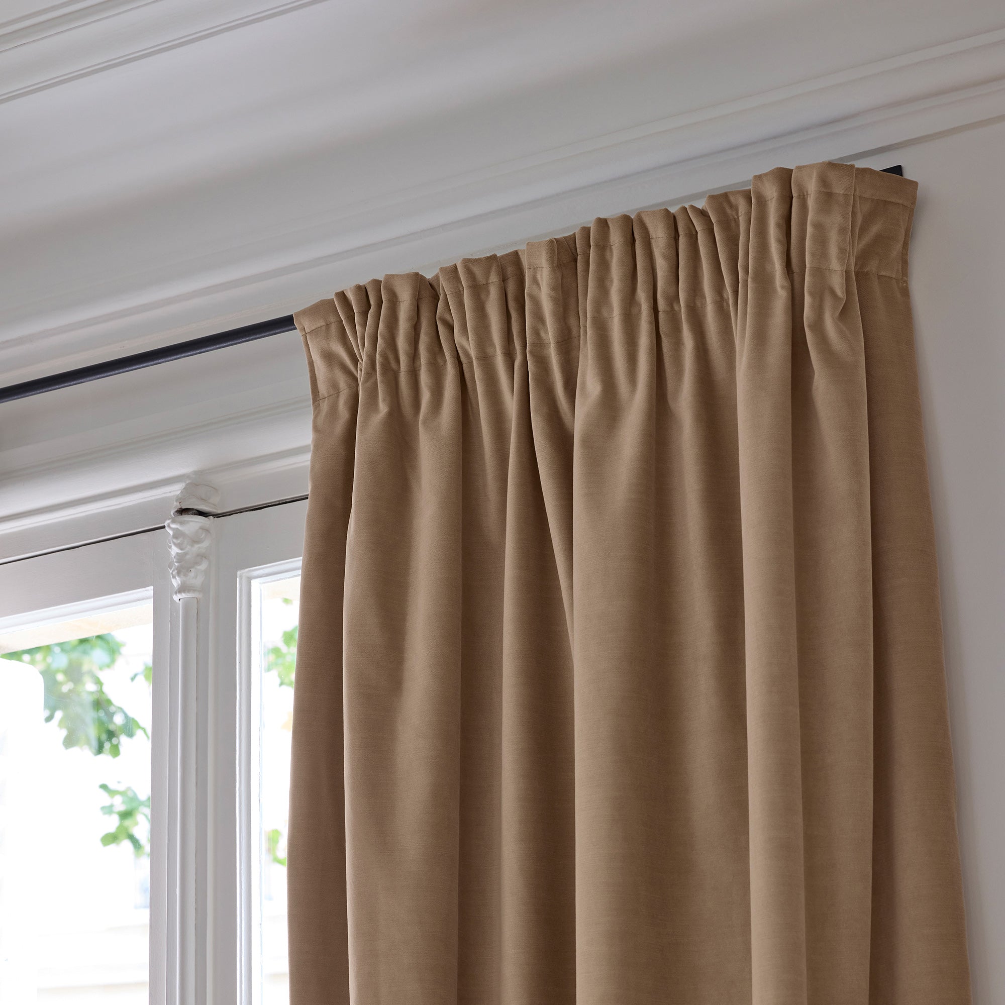 Rideau galon fronceur doublé occultant DALILA beige chic