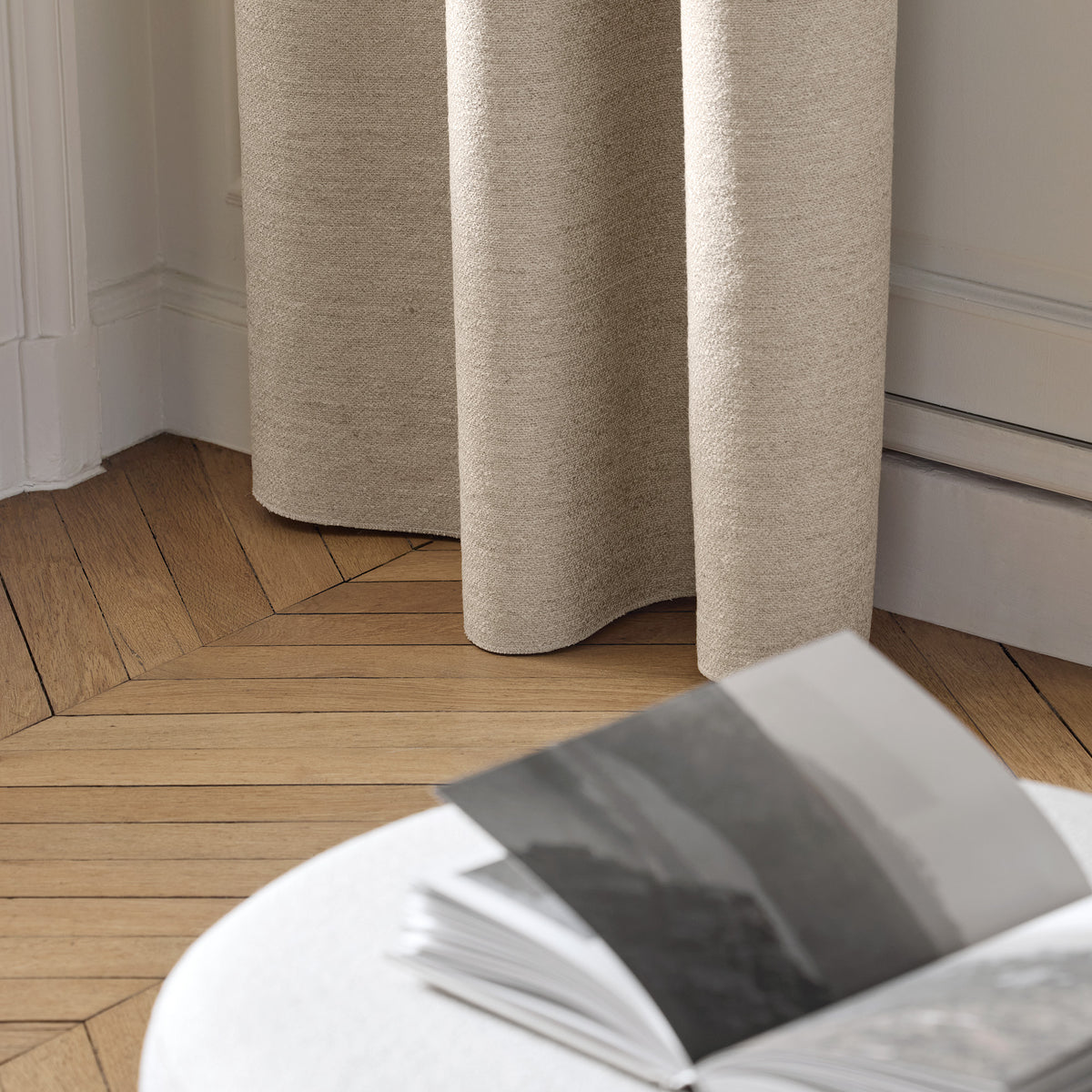 Rideau oeillets doublé occultant ORSSO calcaire